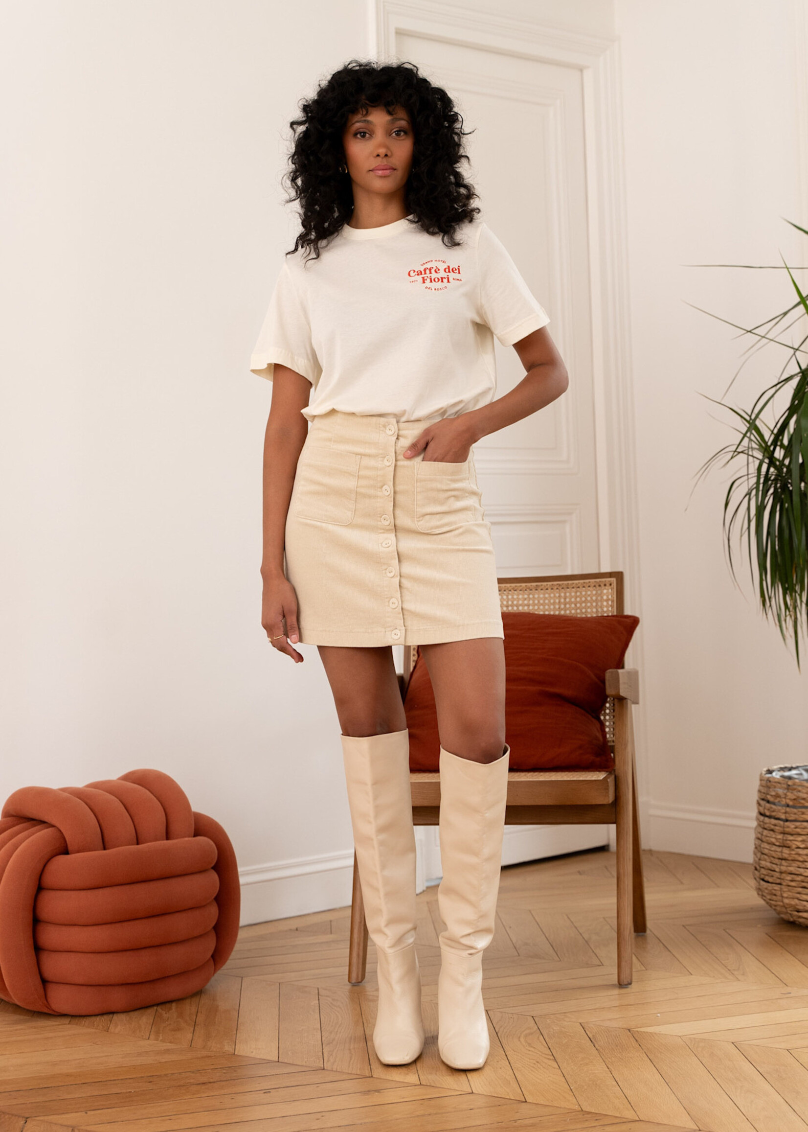 ORAIJE JUPE JESS COURTE - VELOURS