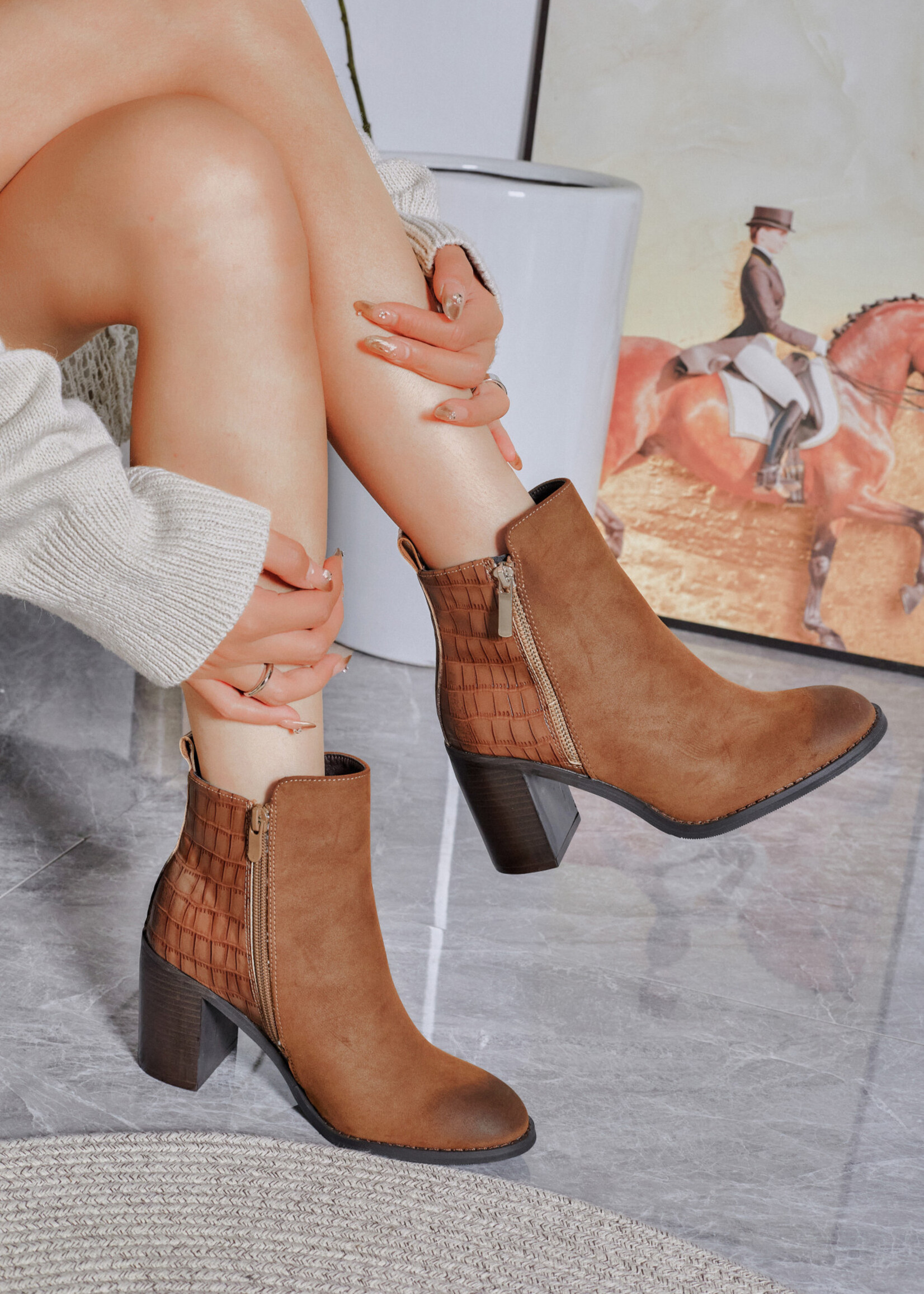 BOTTINES DIN AVEC TALON BLOC