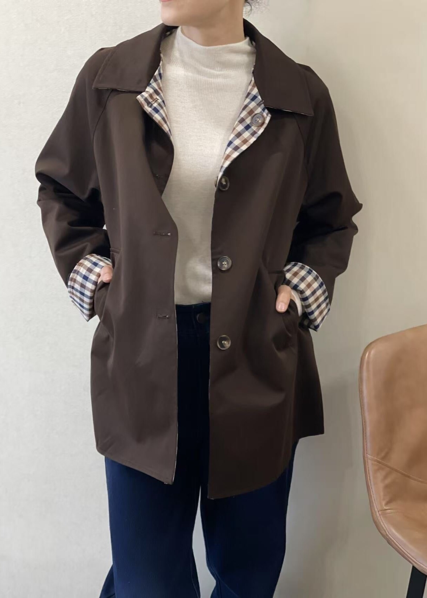 VESTE MI LONGUE - RÉVERSIBLE