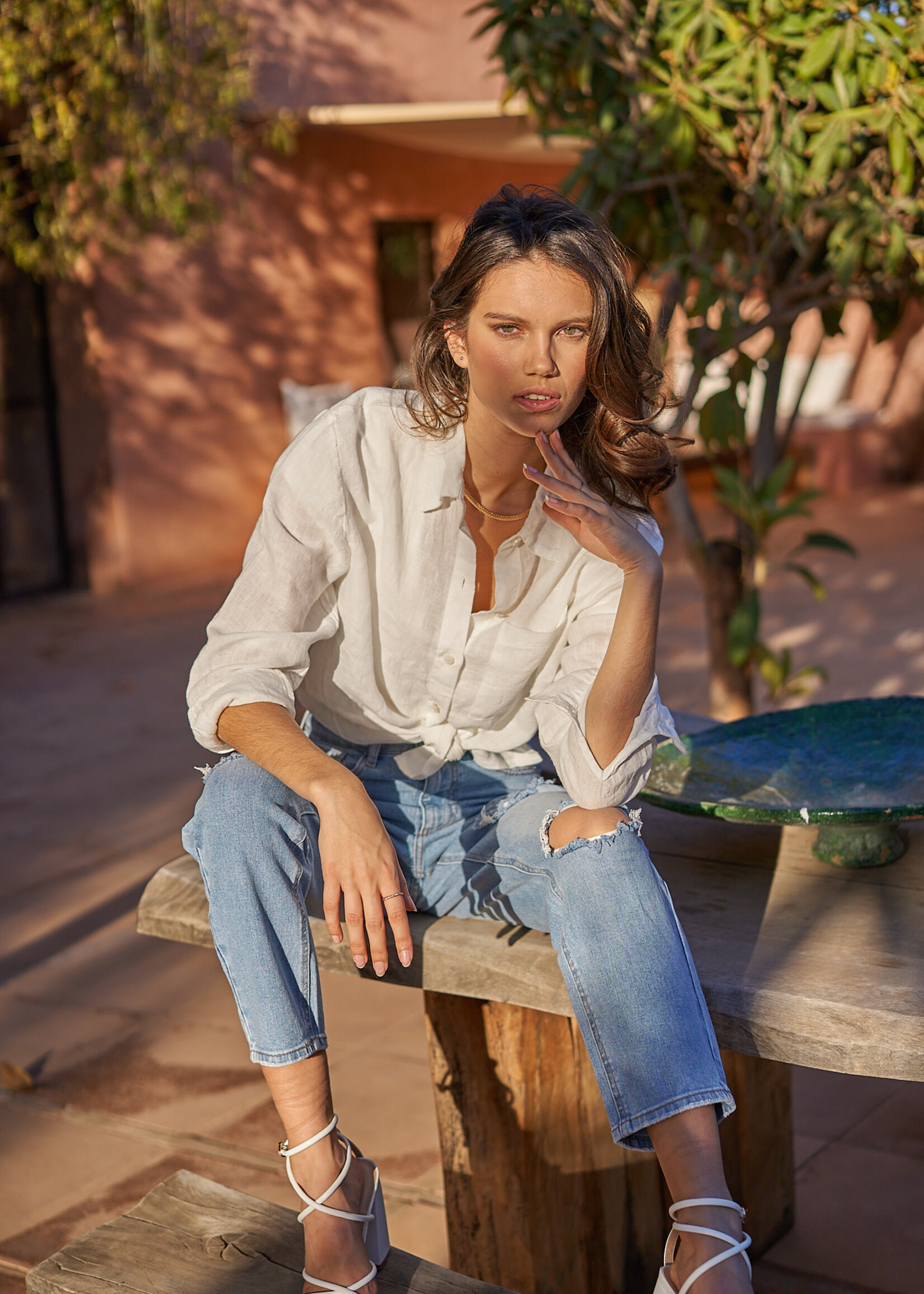 ORAIJE JEANS BOYFRIEND SCRACHED HIGHWAIST