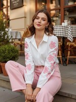 CHEMISE BLANCHE BRODERIE MANCHES