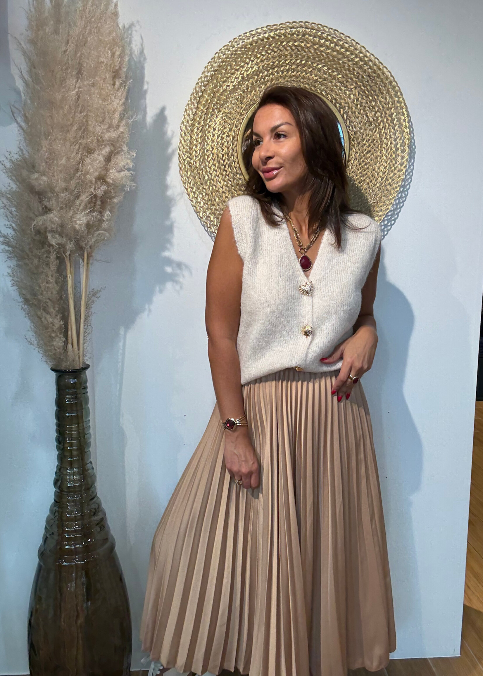 JUPE CARMEN SATIN PLISSÉE