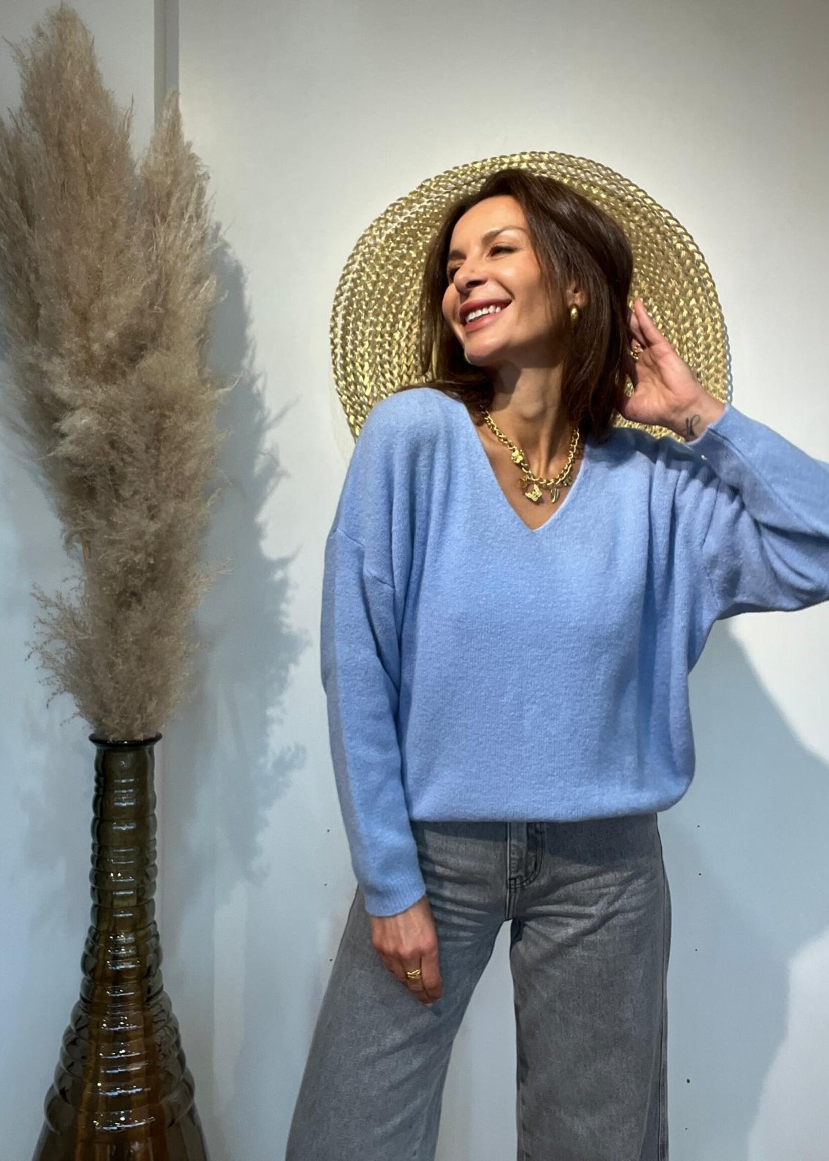 Pull Col V en Baby Alpaga - Douceur et Élégance