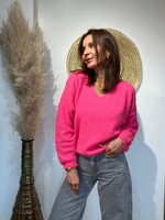 Trui in baby alpaca met v-hals