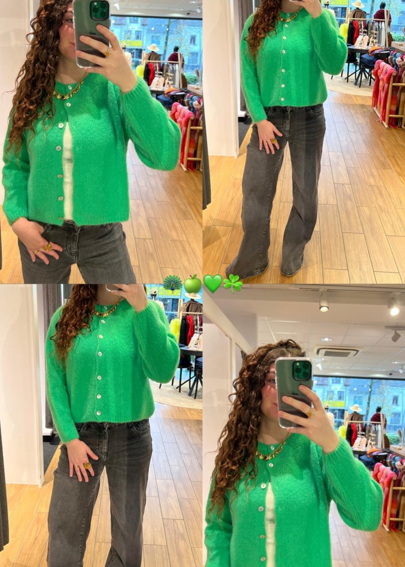 GILET MAXIMA A BOUTONS COL ROND