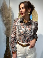 Blouse met reptielprint