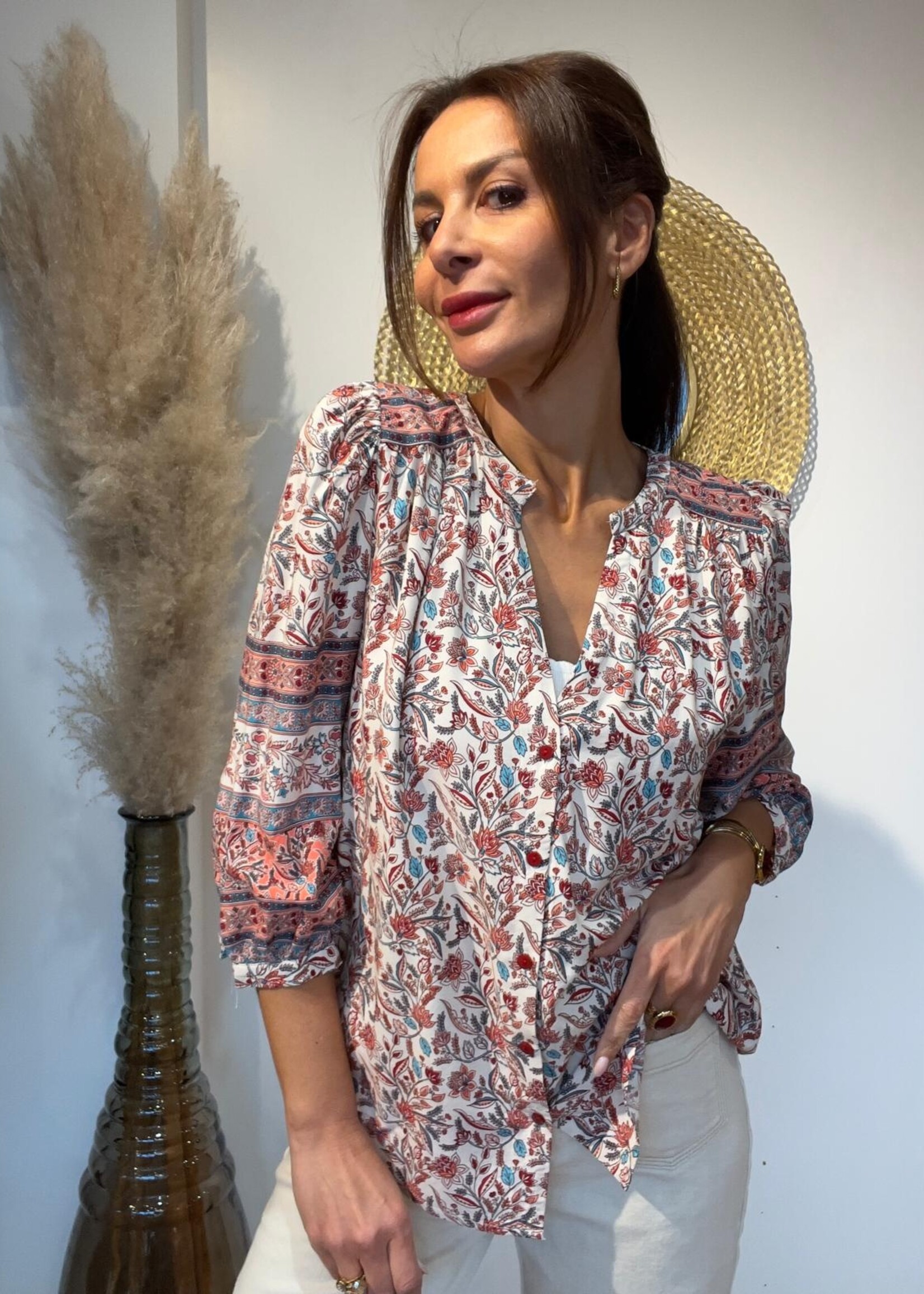 TUNIQUE A MOTIFS FLORALES