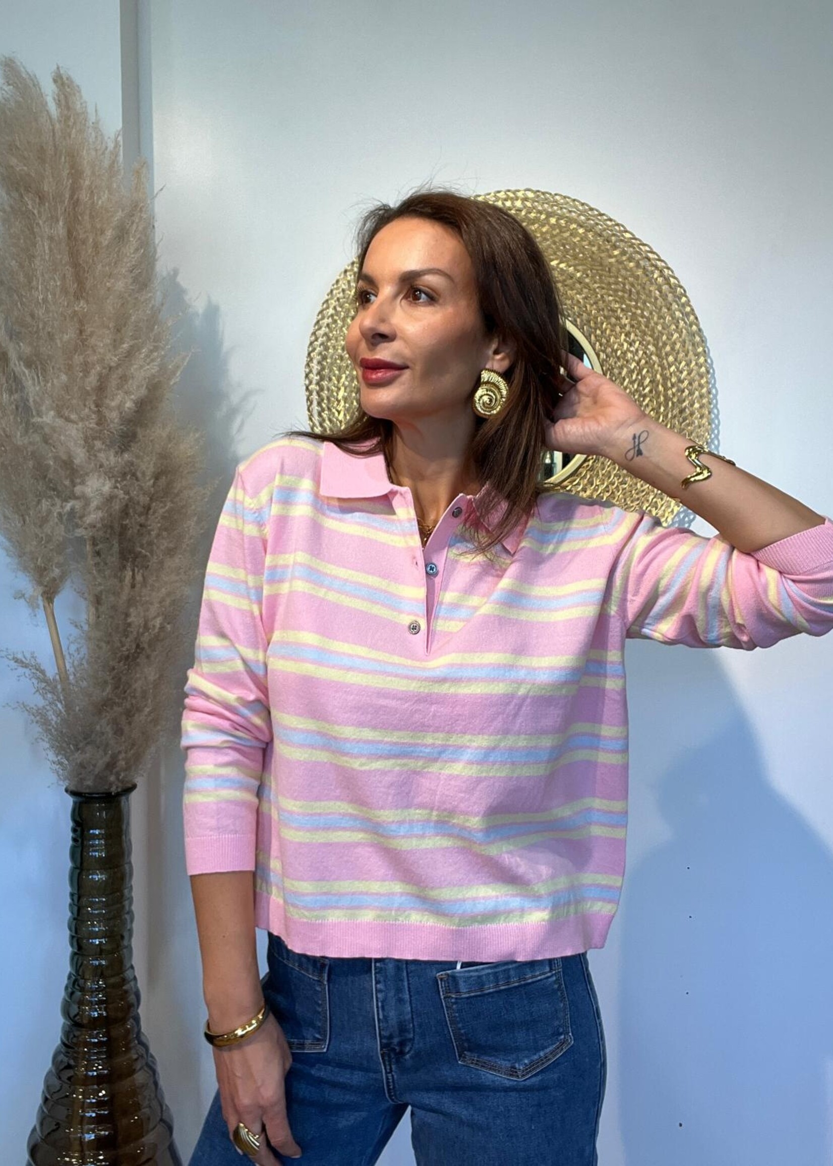 POLO PINK LIGNÉ - ONE SIZE