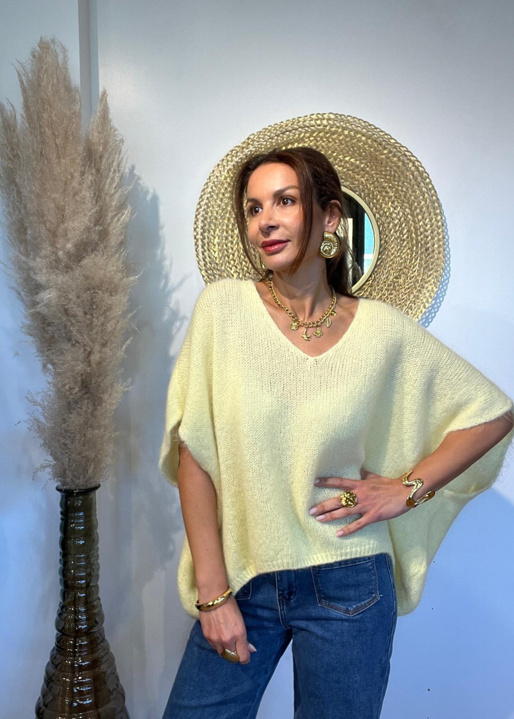 MOUWLOZE TOP MET V-HALS BELLA