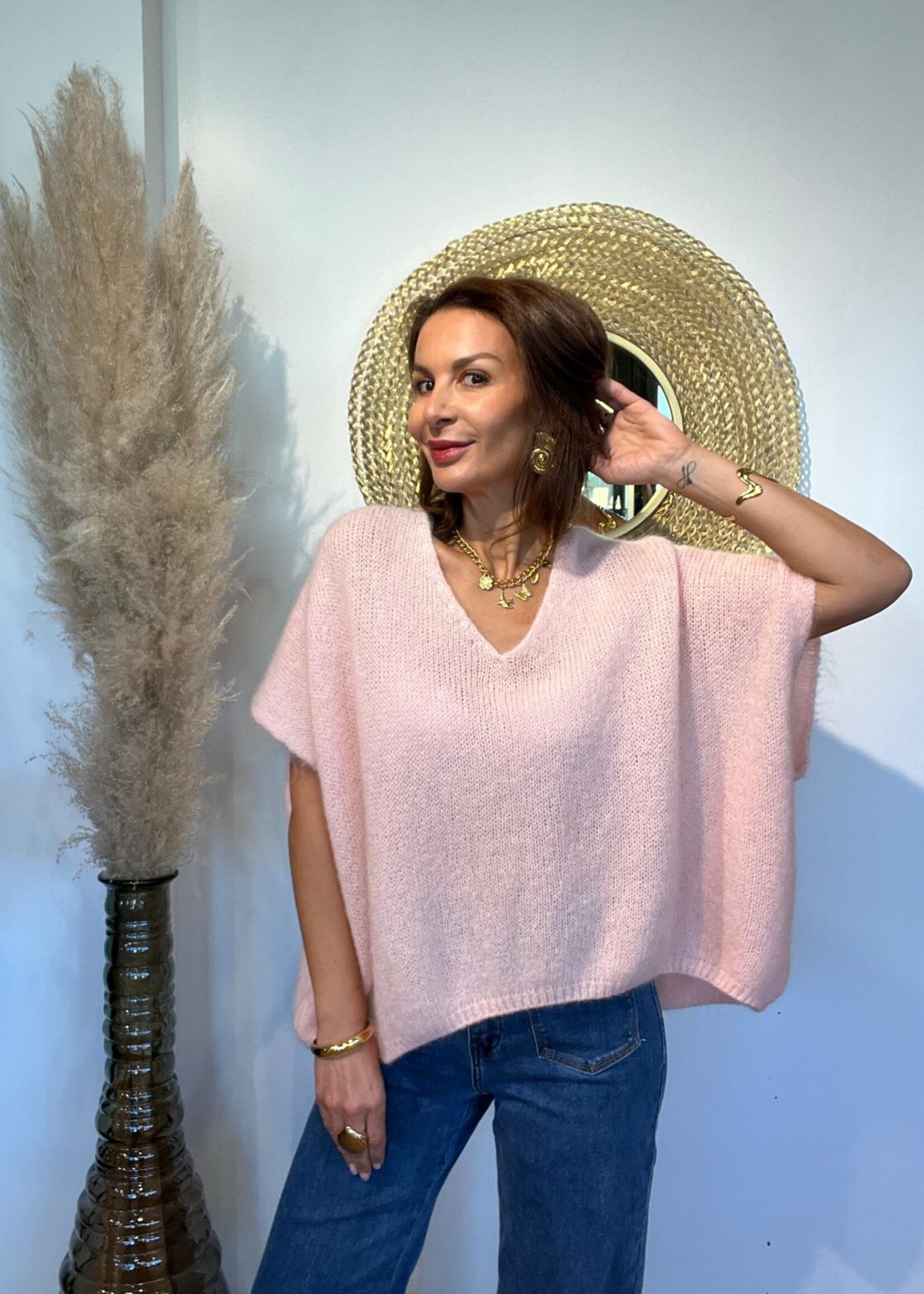 MOUWLOZE TOP MET V-HALS BELLA