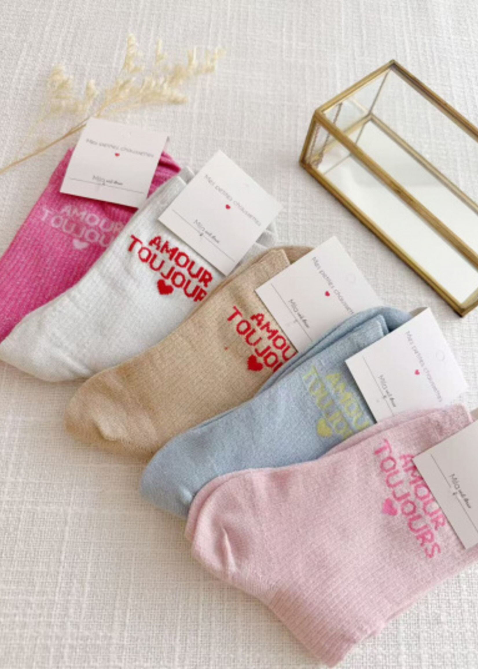 CHAUSSETTES PAILLETÉS AMOUR TOUJOURS