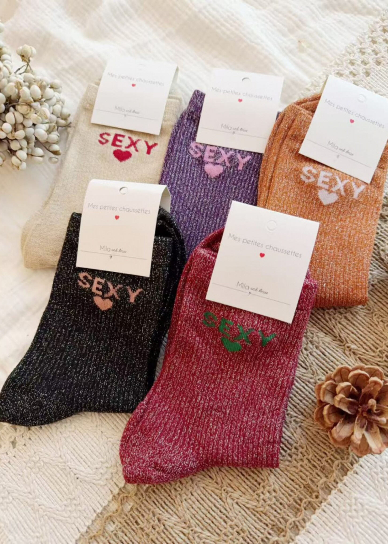 CHAUSSETTES PAILLETÉS - SEXY