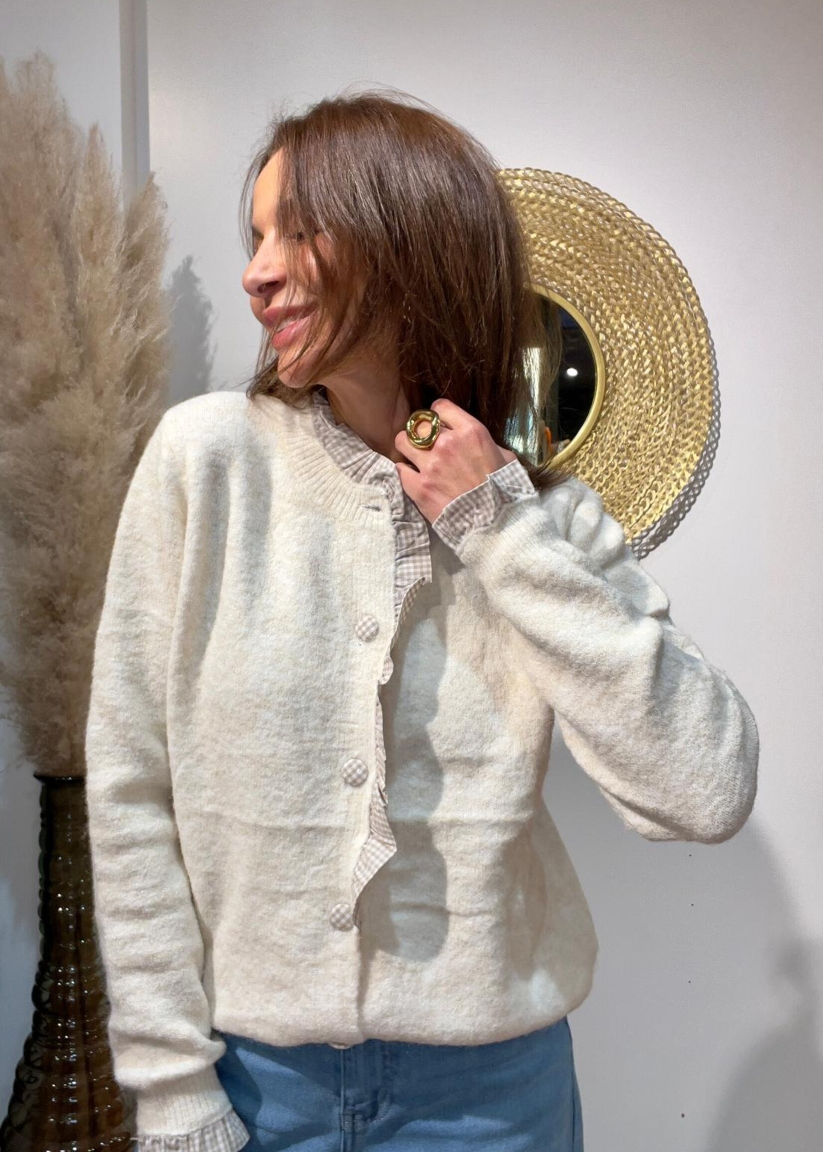 ECRU TRUI DÉTAIL VICHY- ONE SIZE