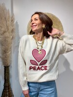 PULL PEACE VICHY RED-ONE SIZE