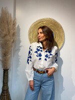 CHEMISE BLANCHE BRODERIE FLORALE