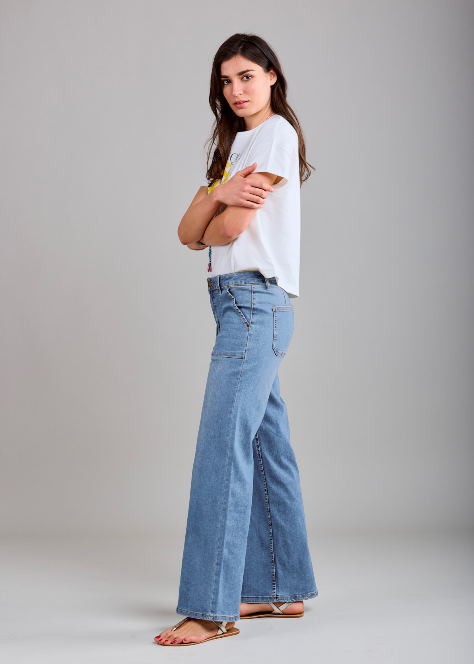 TOXIK3 TOXIK3 JEAN FLARE TAILLE HAUTE GRANDES POCHES