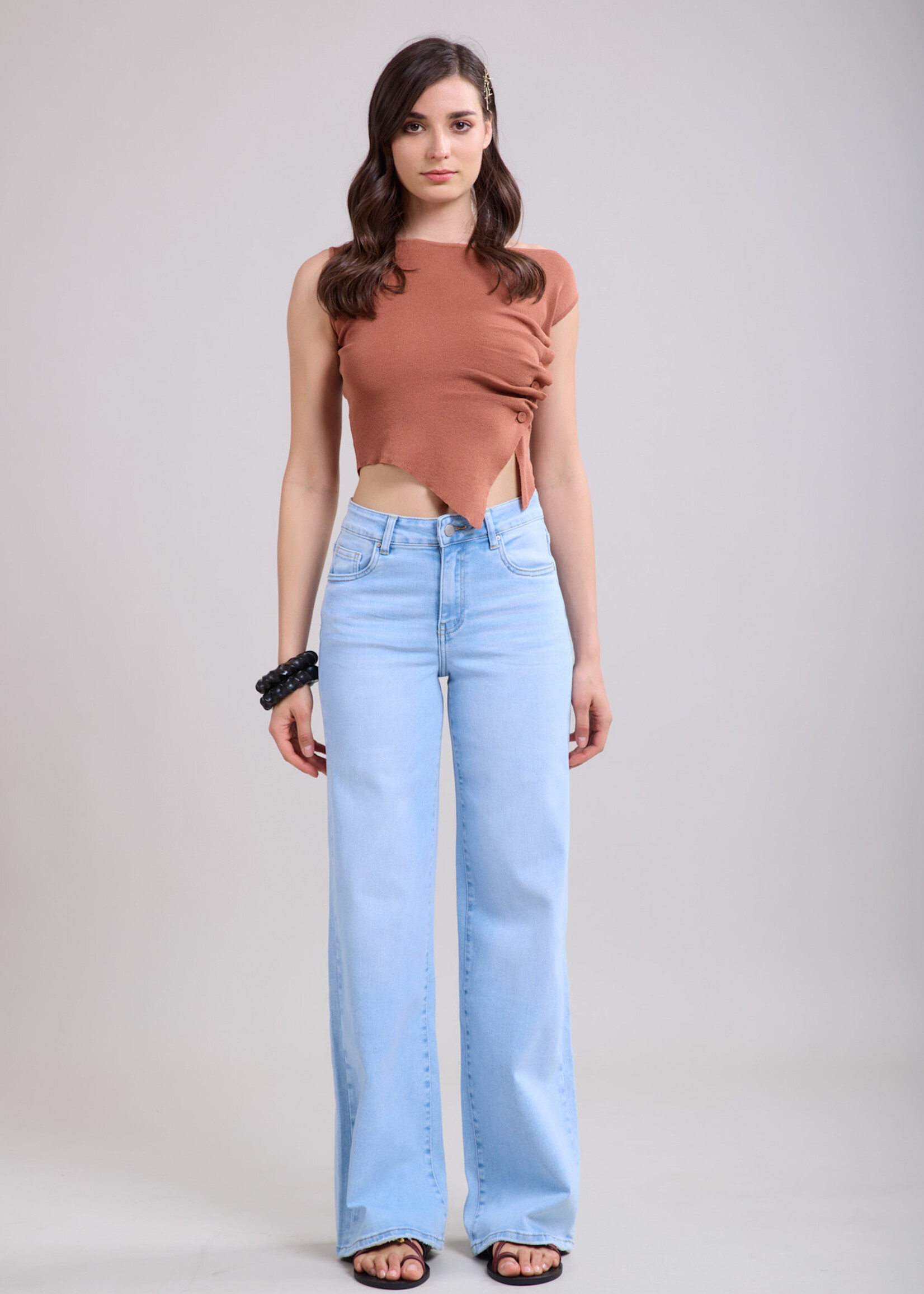 TOXIK3 TOXIK3 Jean taille haute wide leg