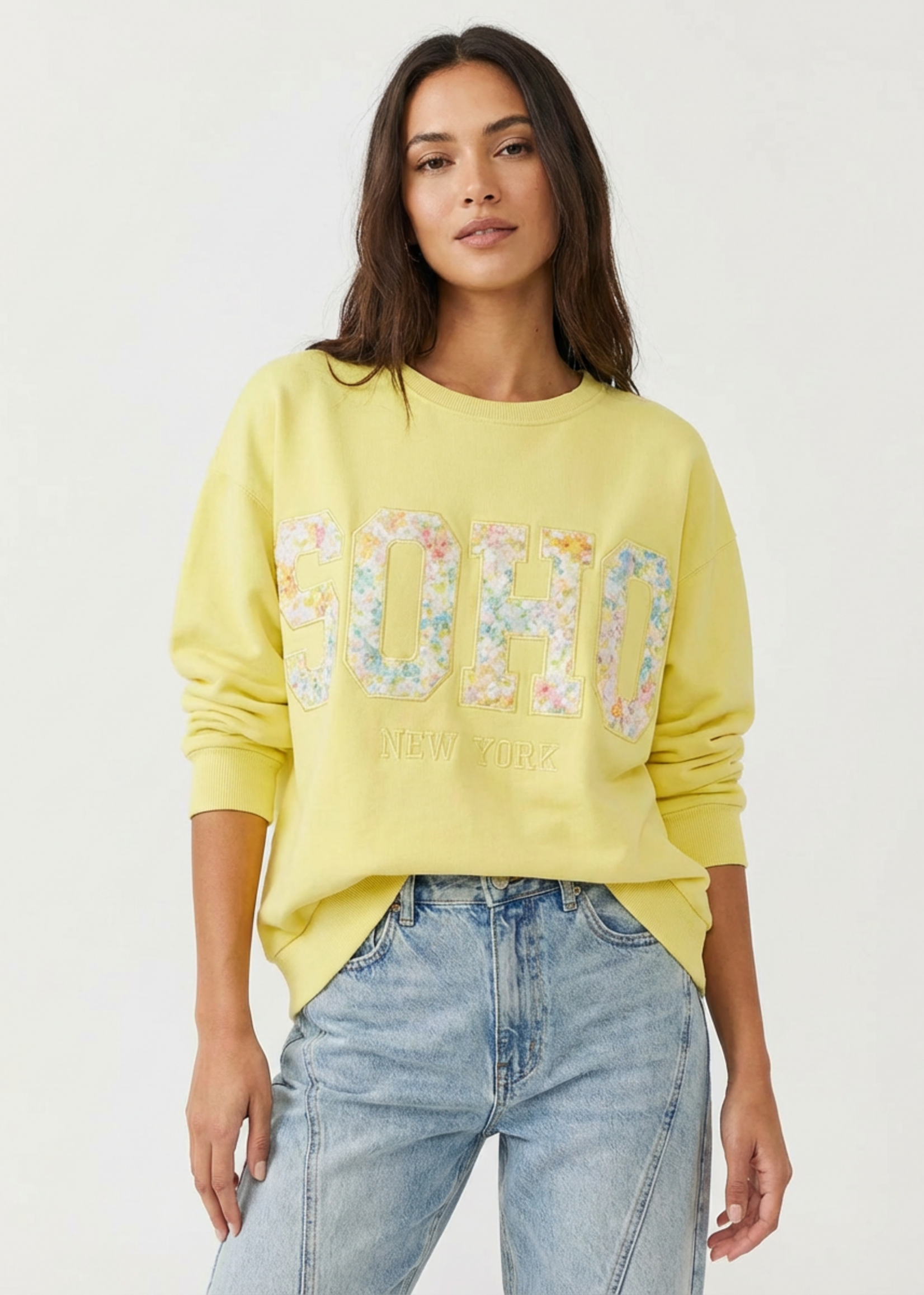 SWEAT SOHO BRODERIES FLEURS