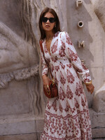 LANGE BOHO JURK MET LANGE MOUWEN