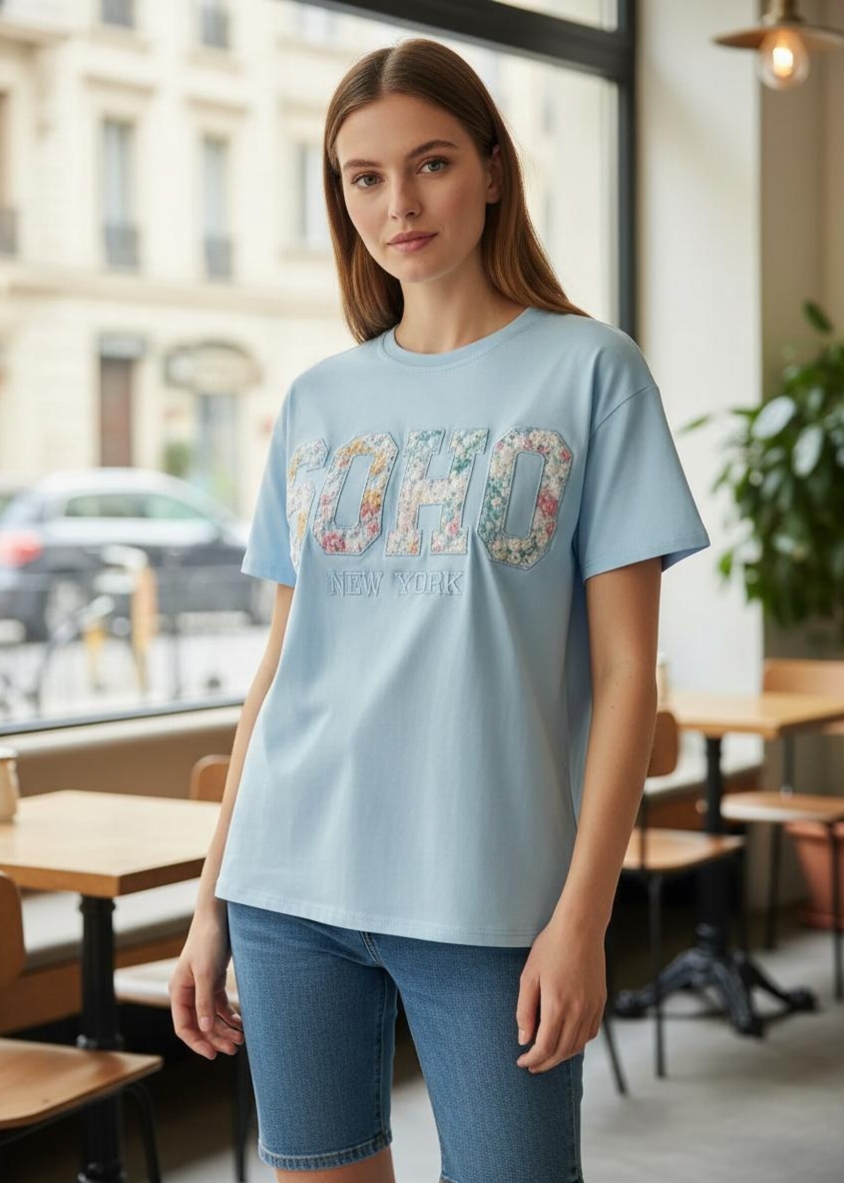 TSHIRT SOHO  - BRODERIES FLEURS