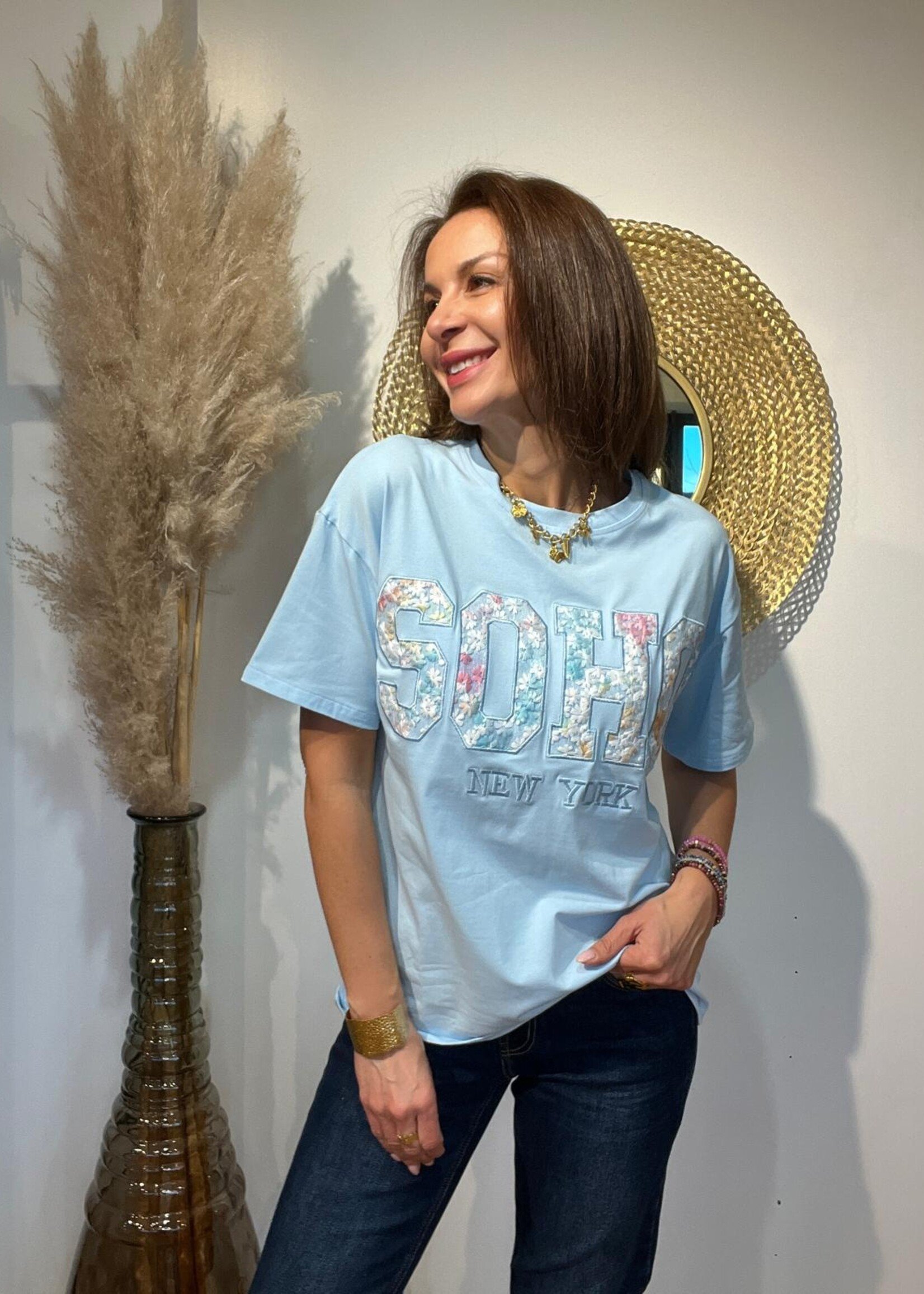 TSHIRT SOHO  - BRODERIES FLEURS