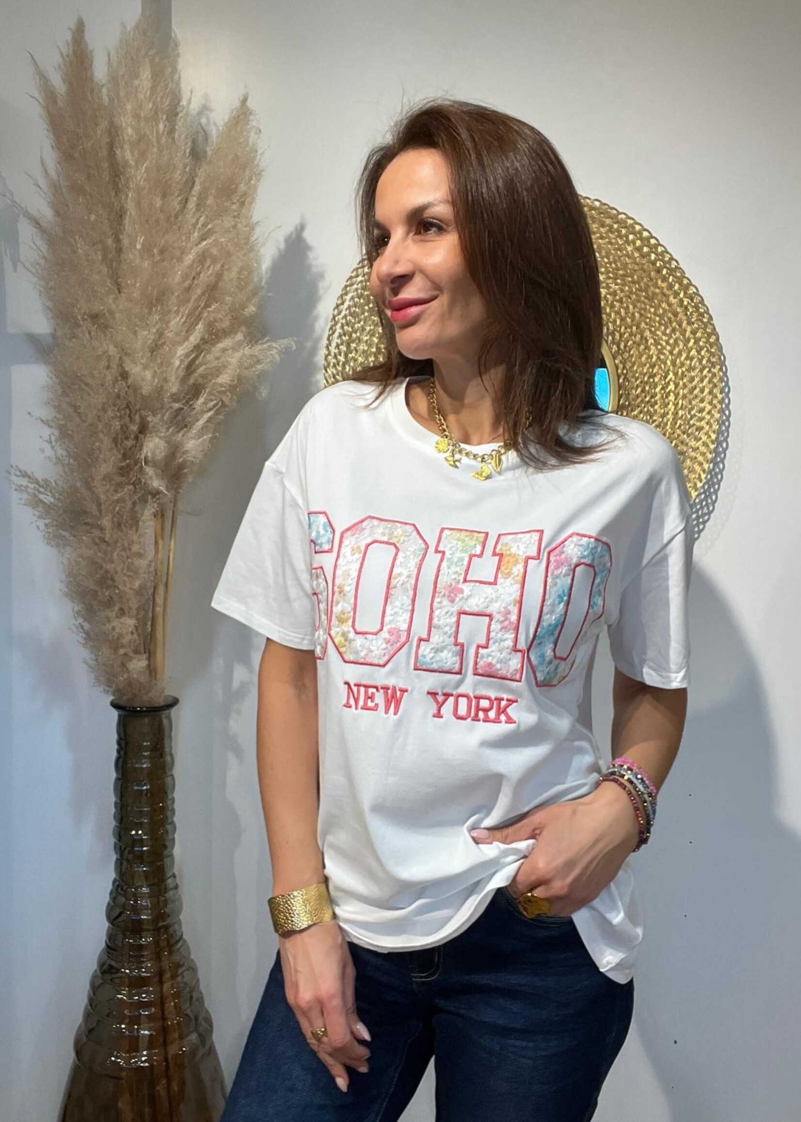 TSHIRT SOHO  - BLOEMEBORDUURSEL