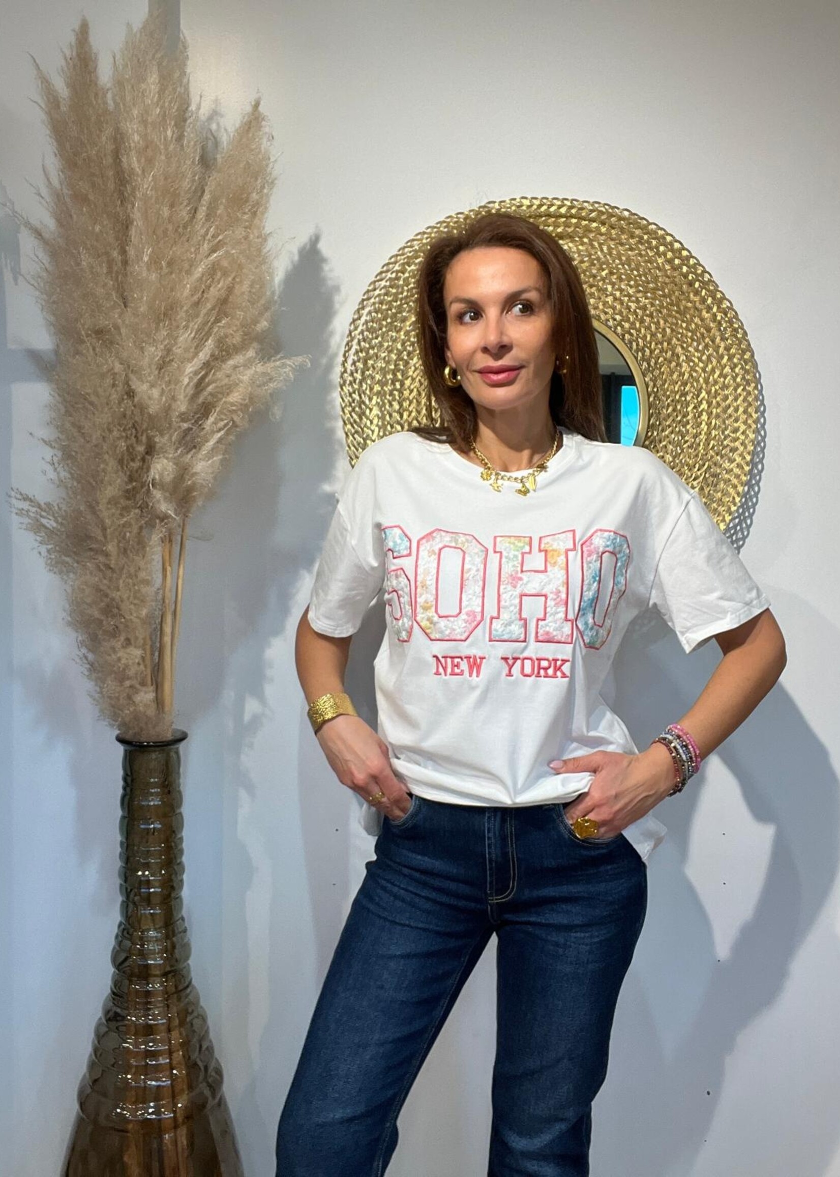TSHIRT SOHO  - BRODERIES FLEURS