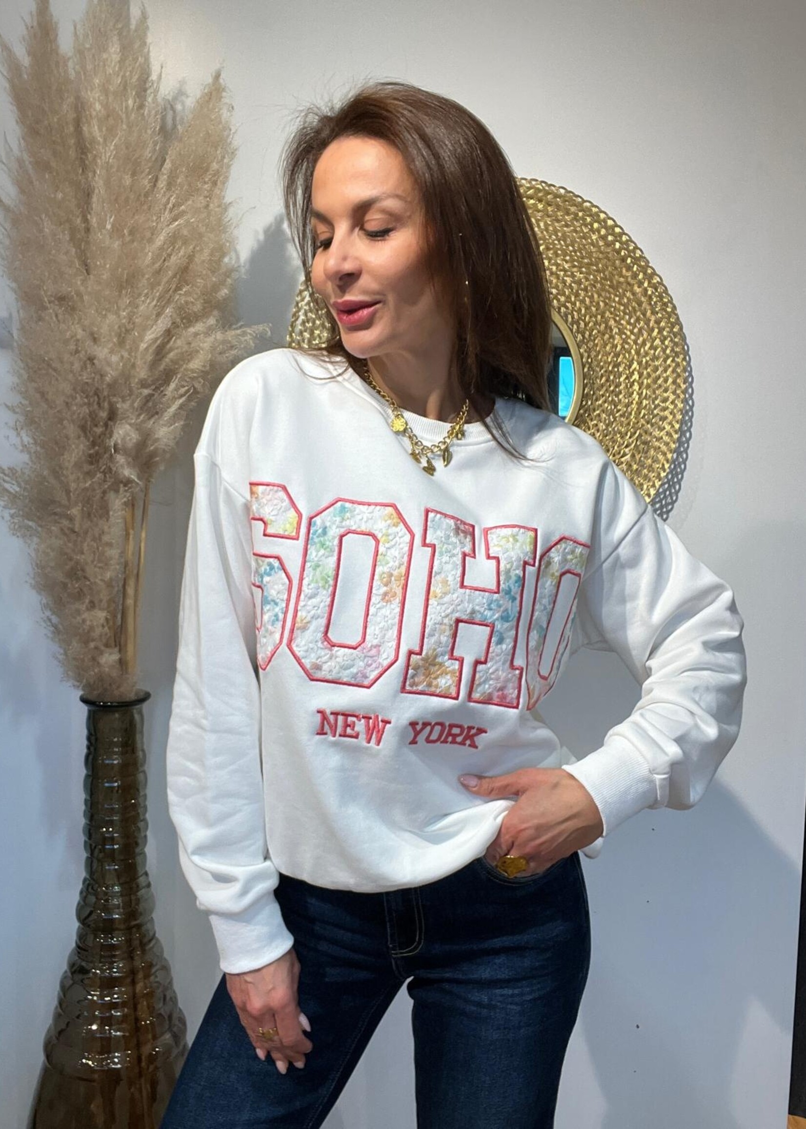 SWEAT SOHO BRODERIES FLEURS