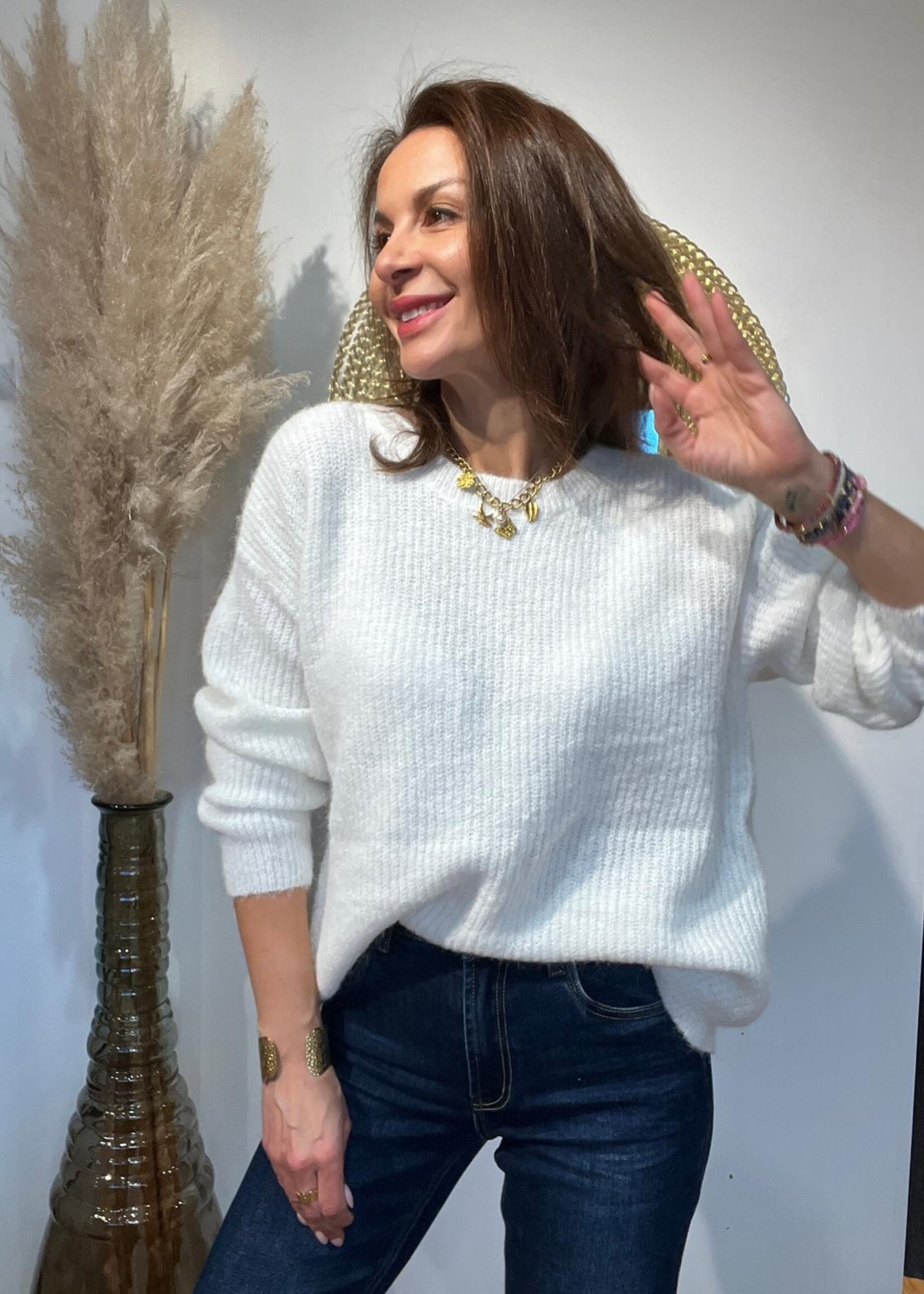 PULL EN MAILLE NOEUDS DANS LE DOS