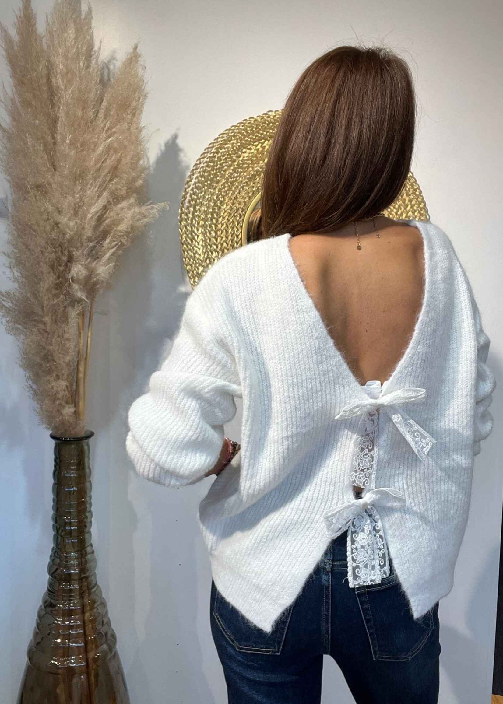 PULL EN MAILLE NOEUDS DANS LE DOS