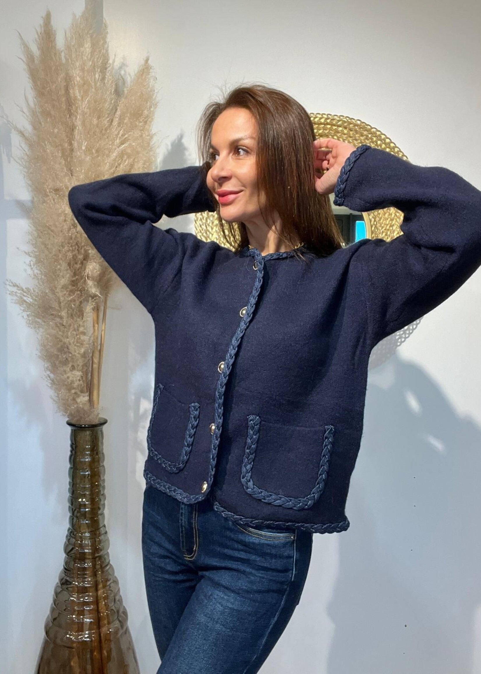 TRUI MARINE- GOUDEN KNOPEN EN ZAKKEN - ONE SIZE