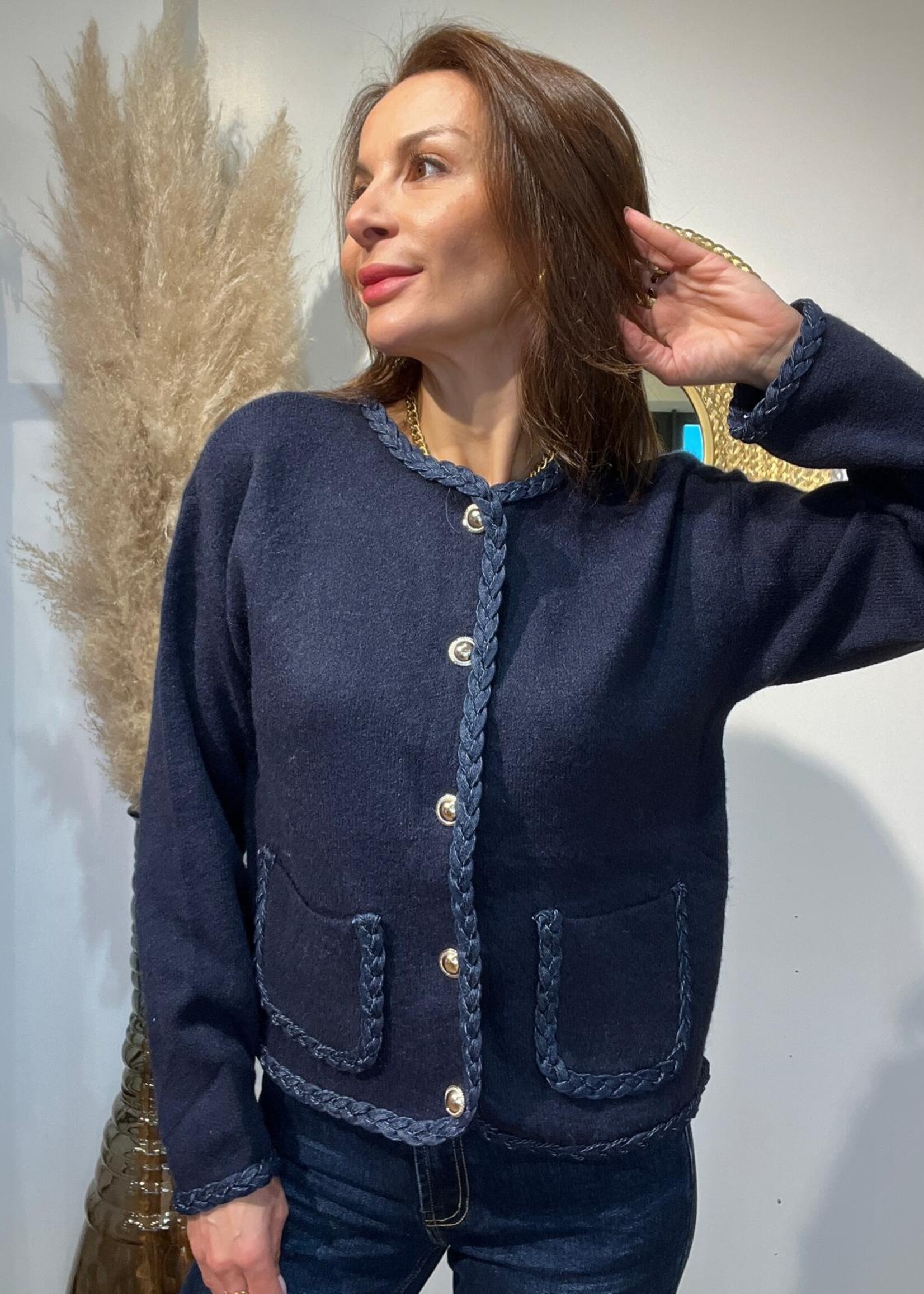 TRUI MARINE- GOUDEN KNOPEN EN ZAKKEN - ONE SIZE