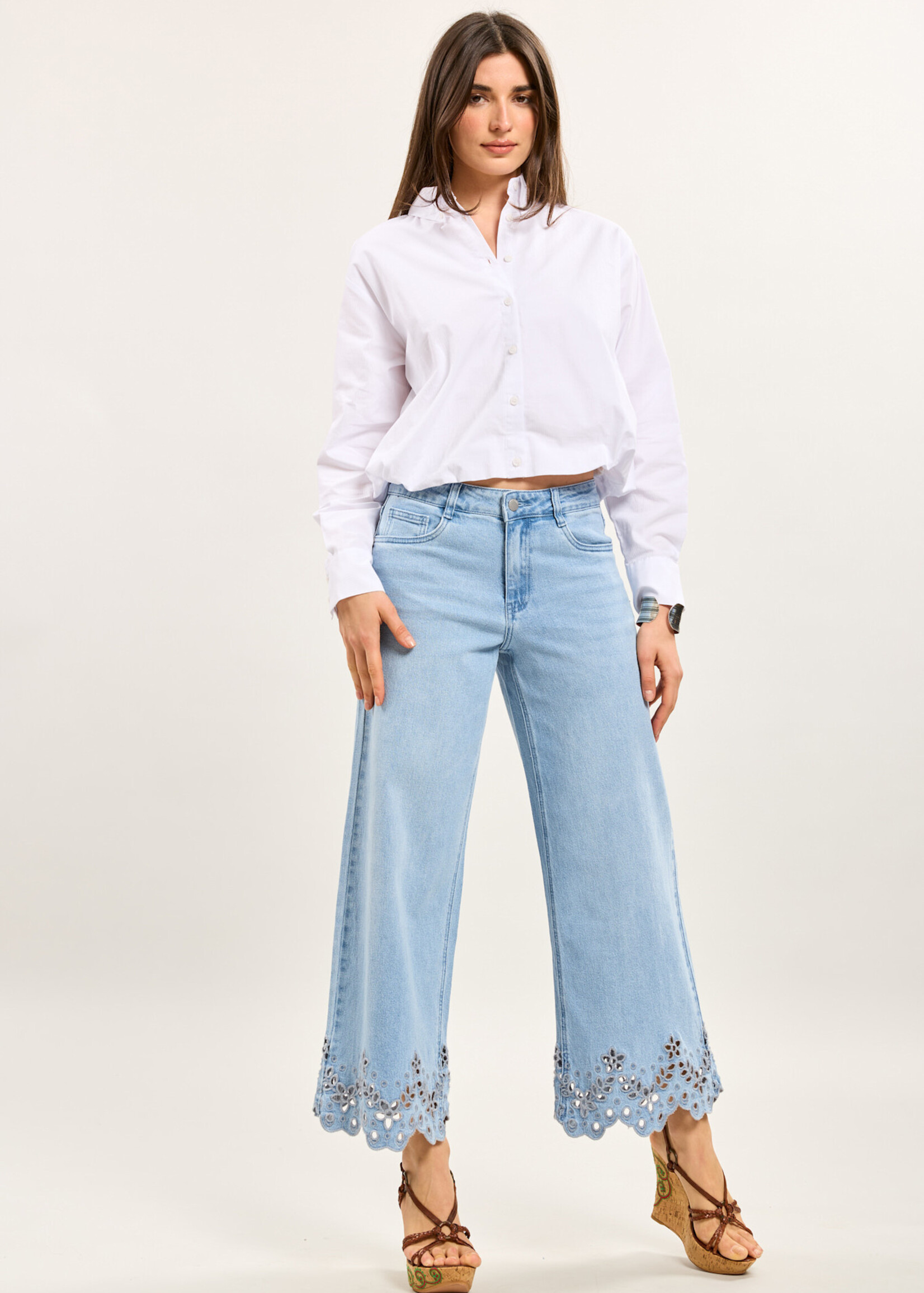 TOXIK3 JEAN WIDE BORD EN BRODERIES