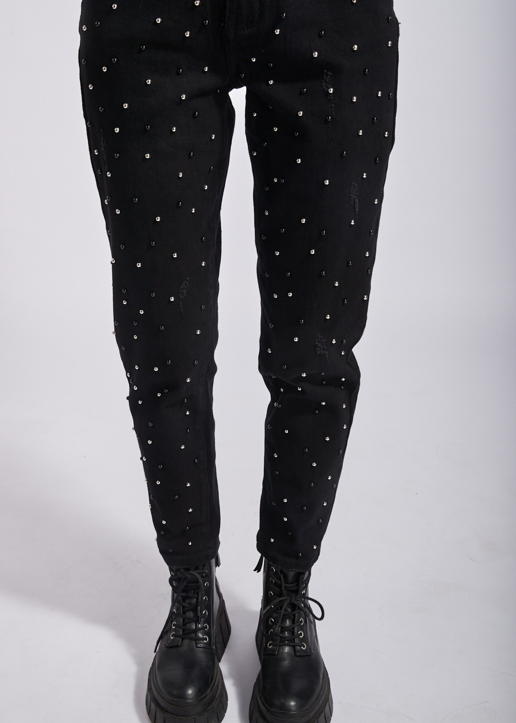 TOXIK3 JEAN MOM PERLES - SKY