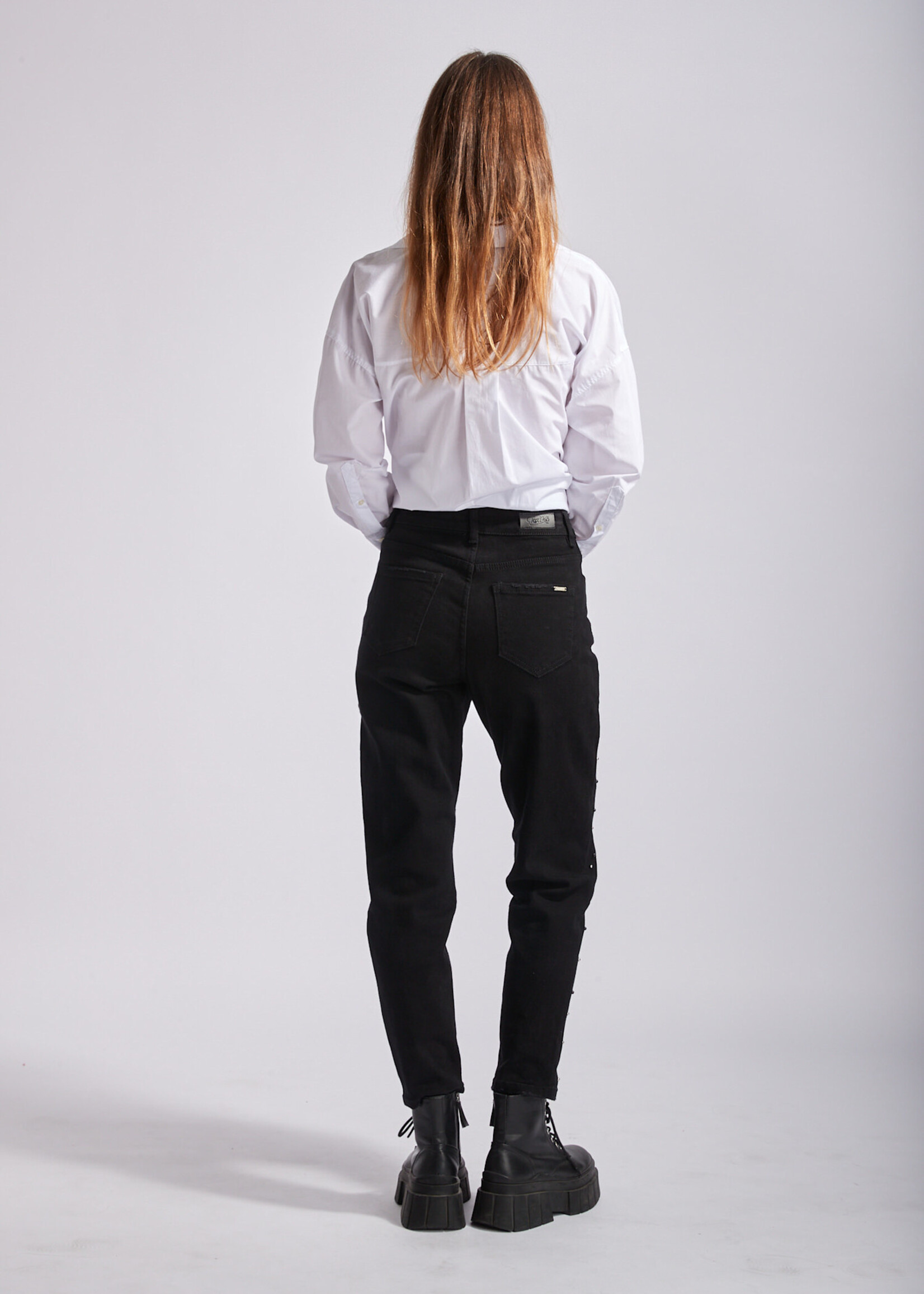 TOXIK3 JEAN MOM PERLES - SKY