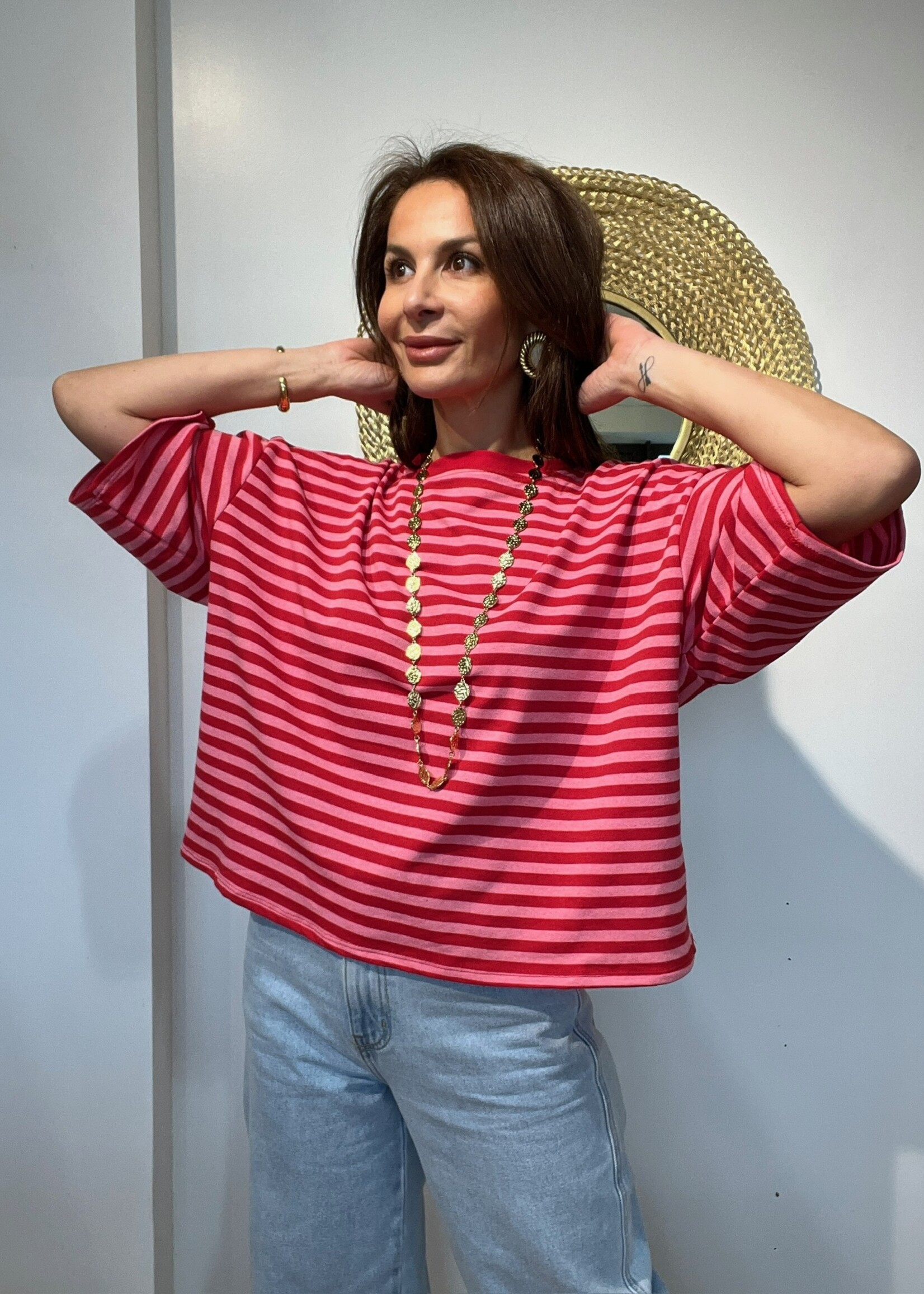 GESTREEPTE TSHIRT  - OVERSIZE