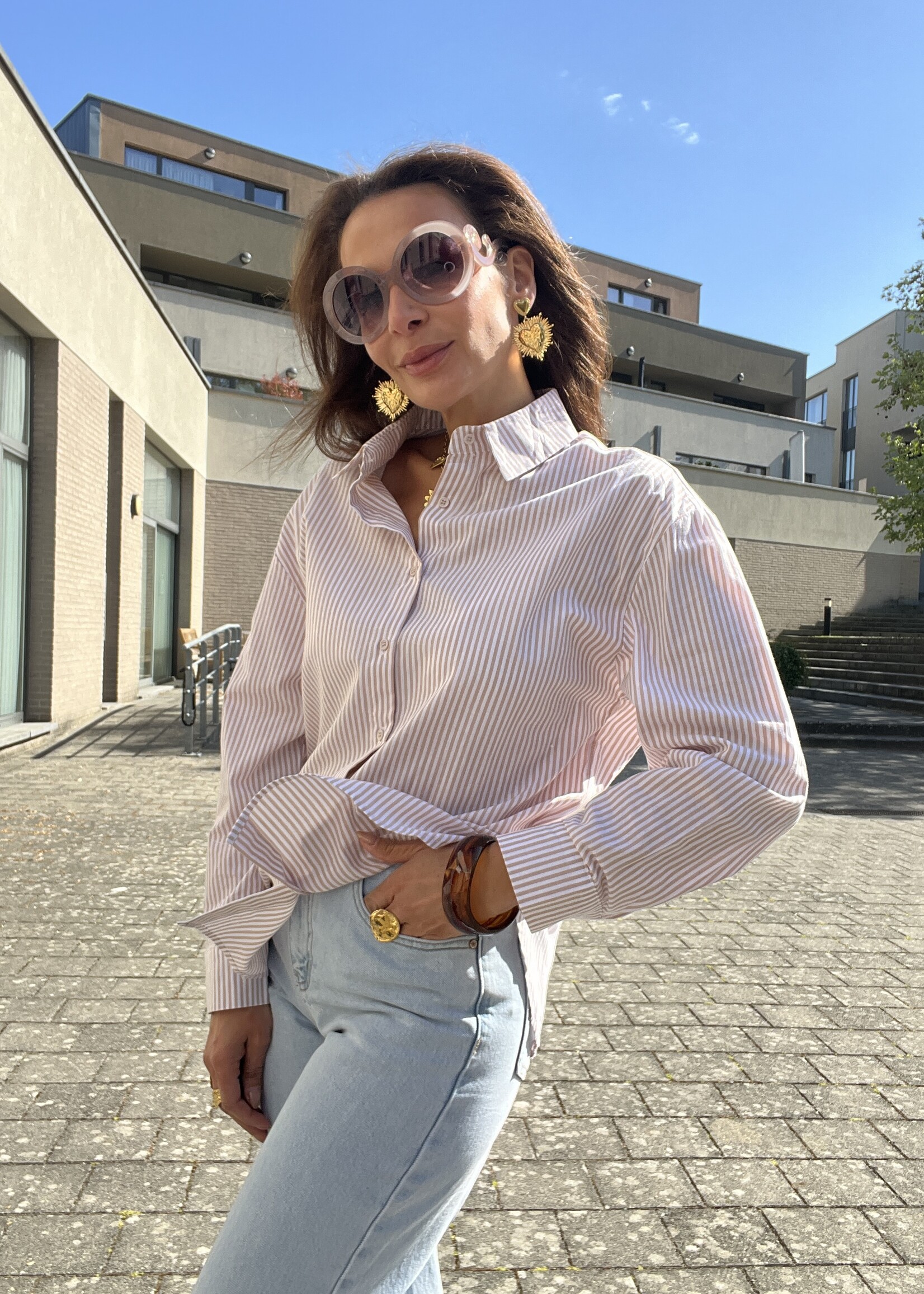 CHEMISE OVERSIZE A RAYURES