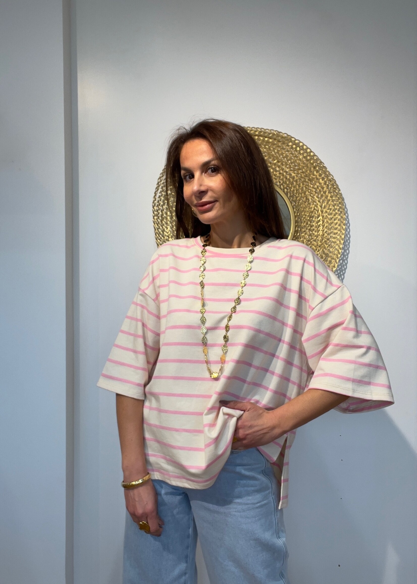 GESTREEPTE OVERSIZED TSHIRT