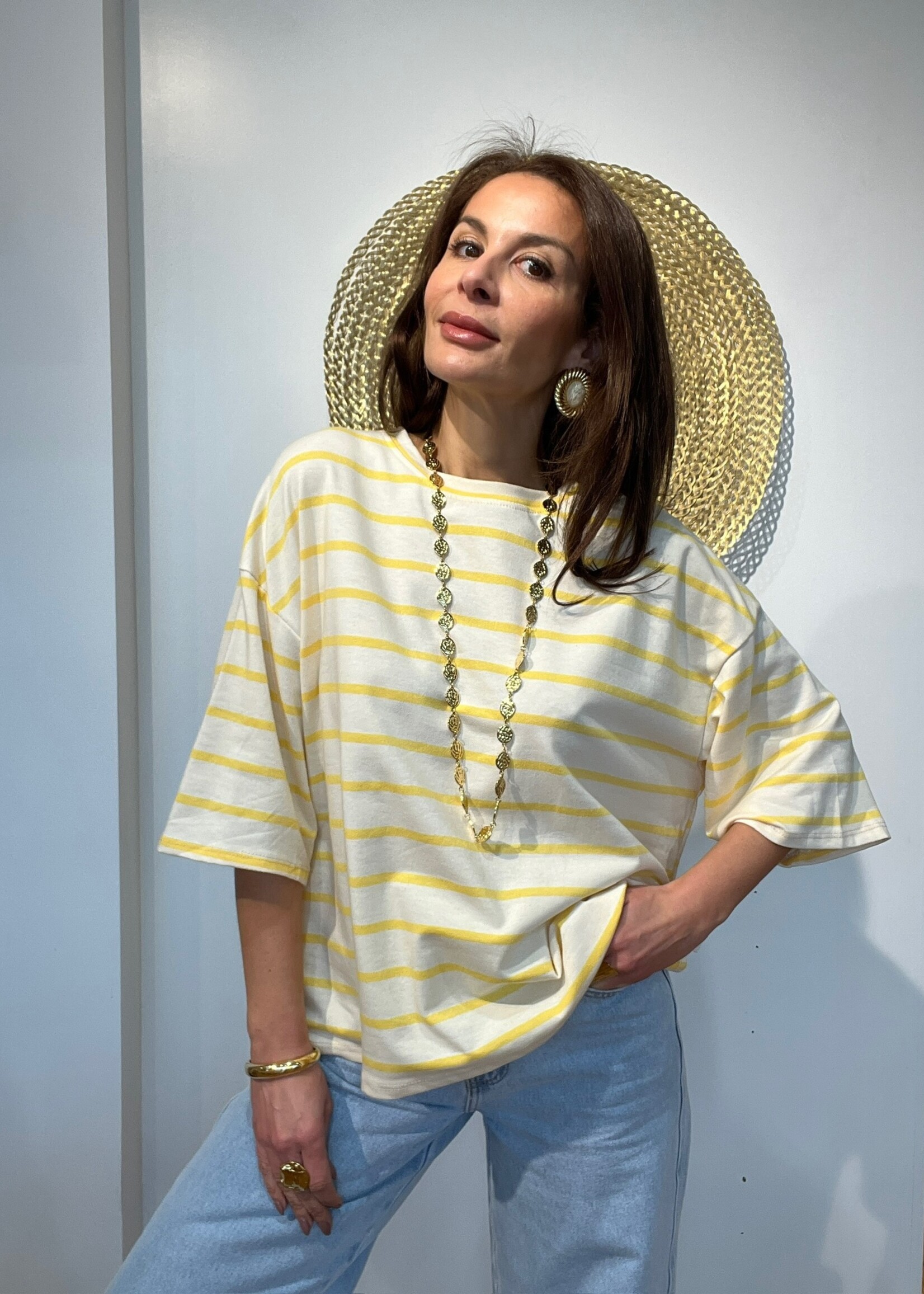GESTREEPTE OVERSIZED TSHIRT
