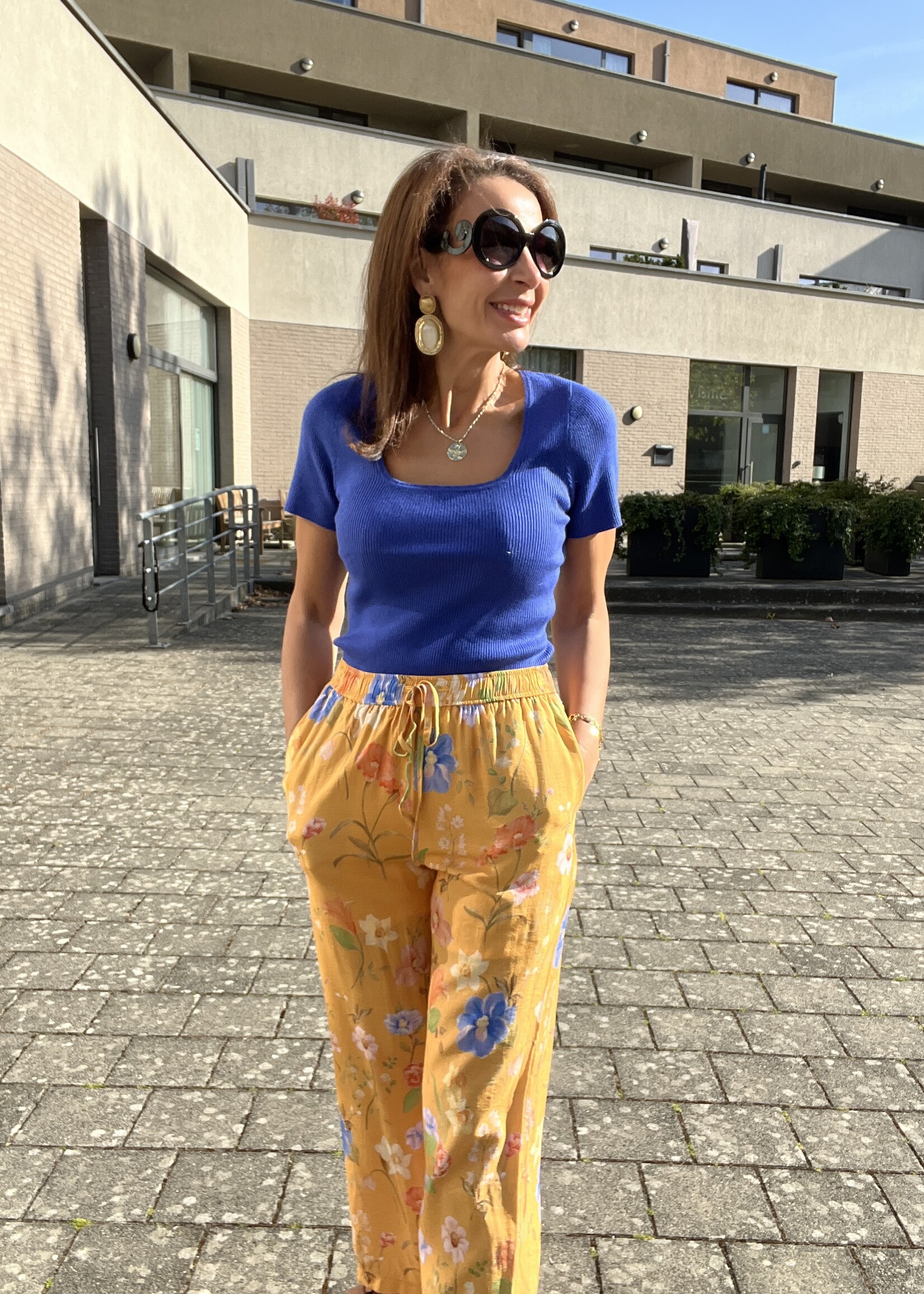 PANTALON FLEURI