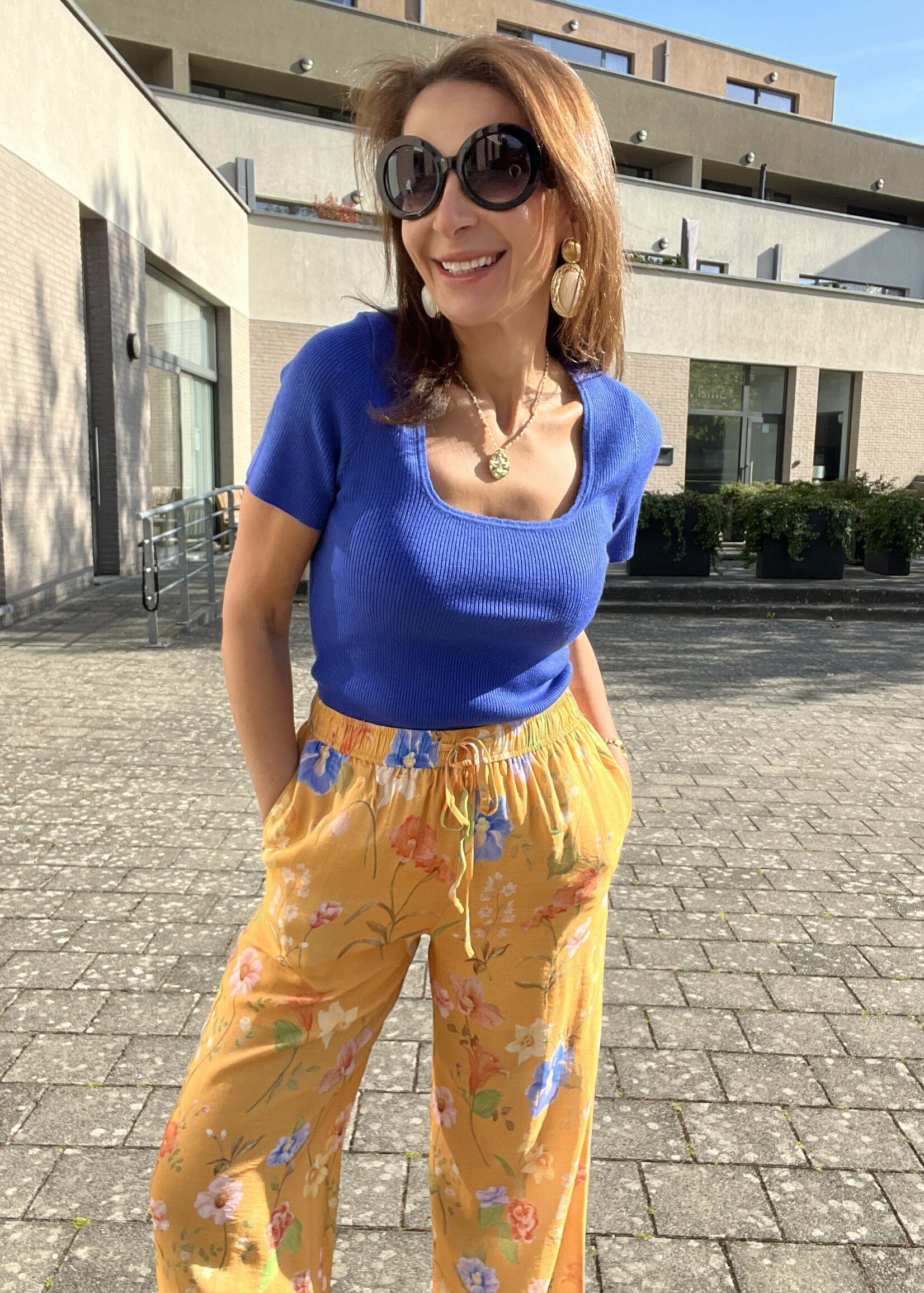 PANTALON FLEURI