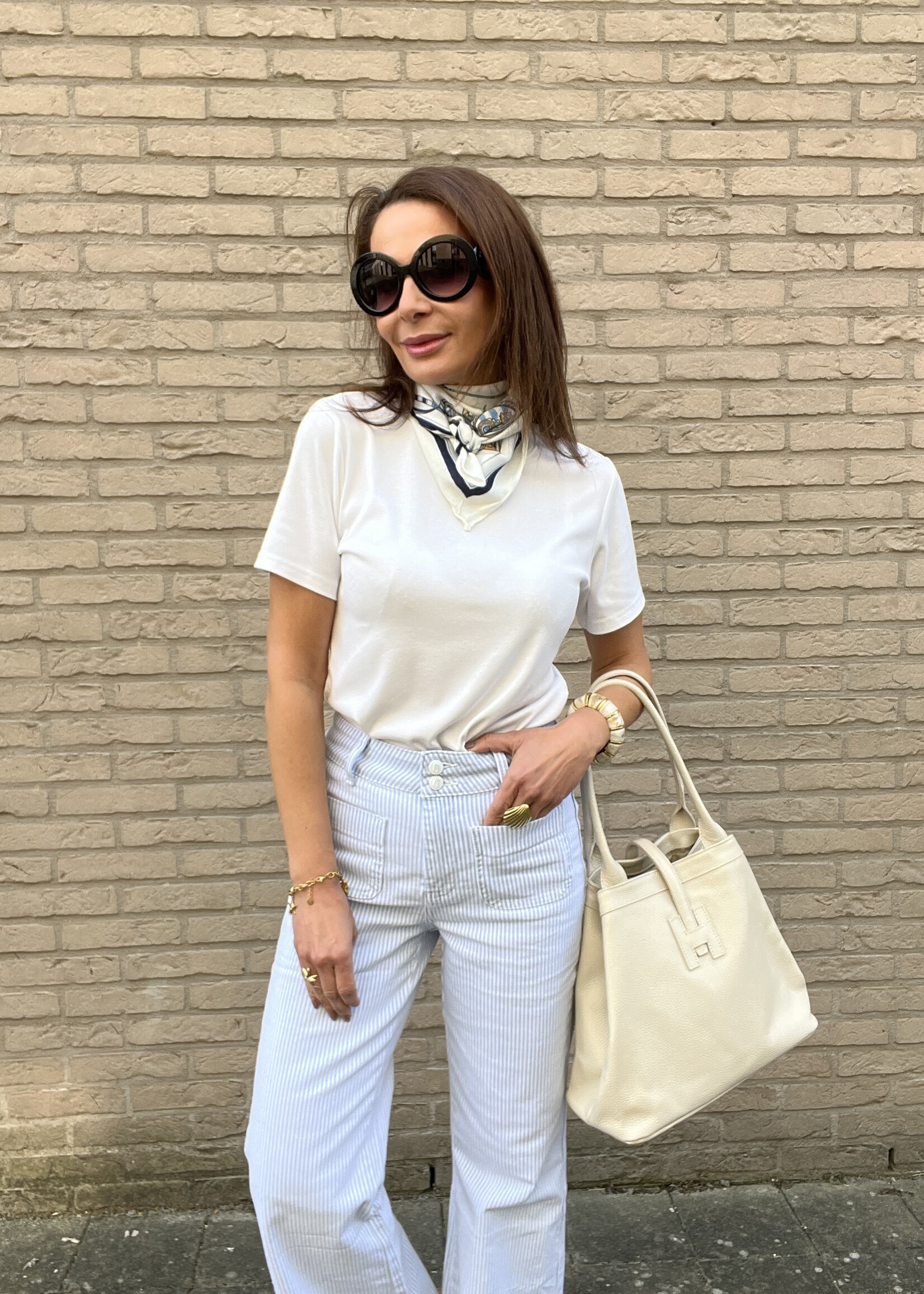ORAIJE JEAN ELENETTE CROPPED WIDE FLARE