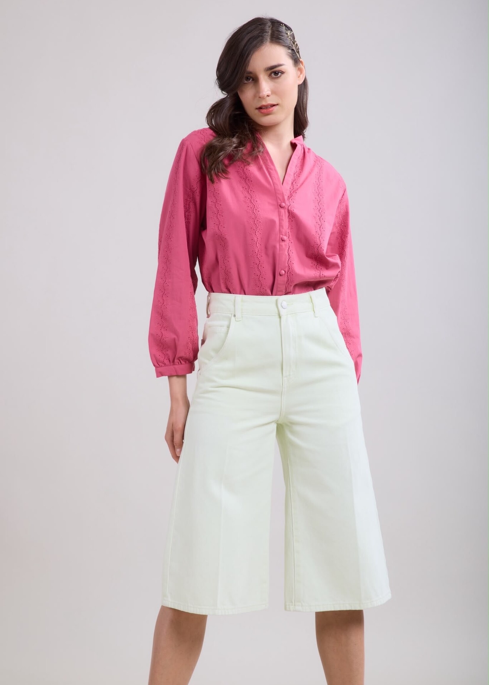 TOXIK3 TOXIK3 BERMUDA EN JEAN PASTEL - COUPE AMPLE 100% COTON