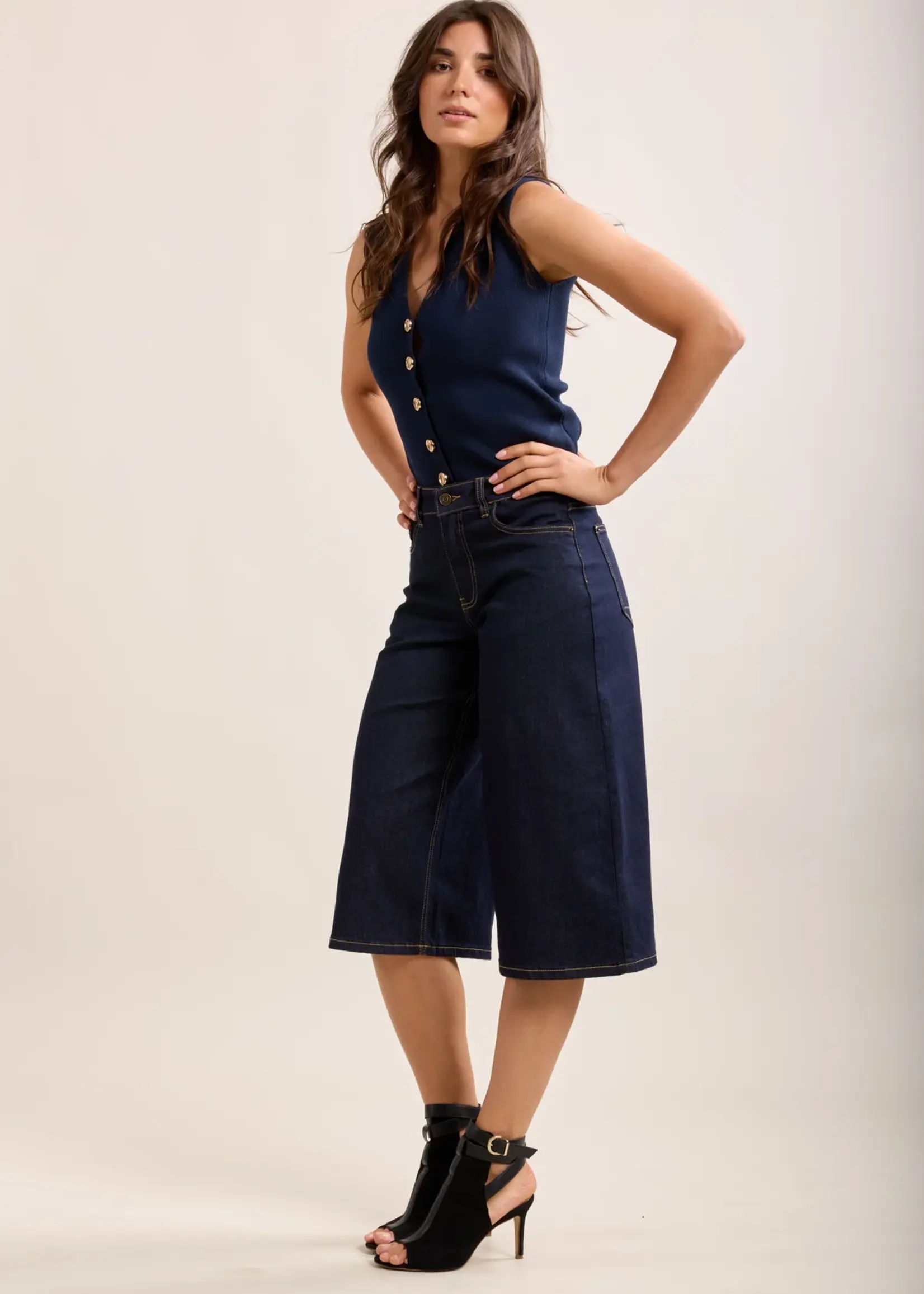 TOXIK3 TOXIK3 BERMUDA WIDE TAILLE BASSE DENIM STRETCH