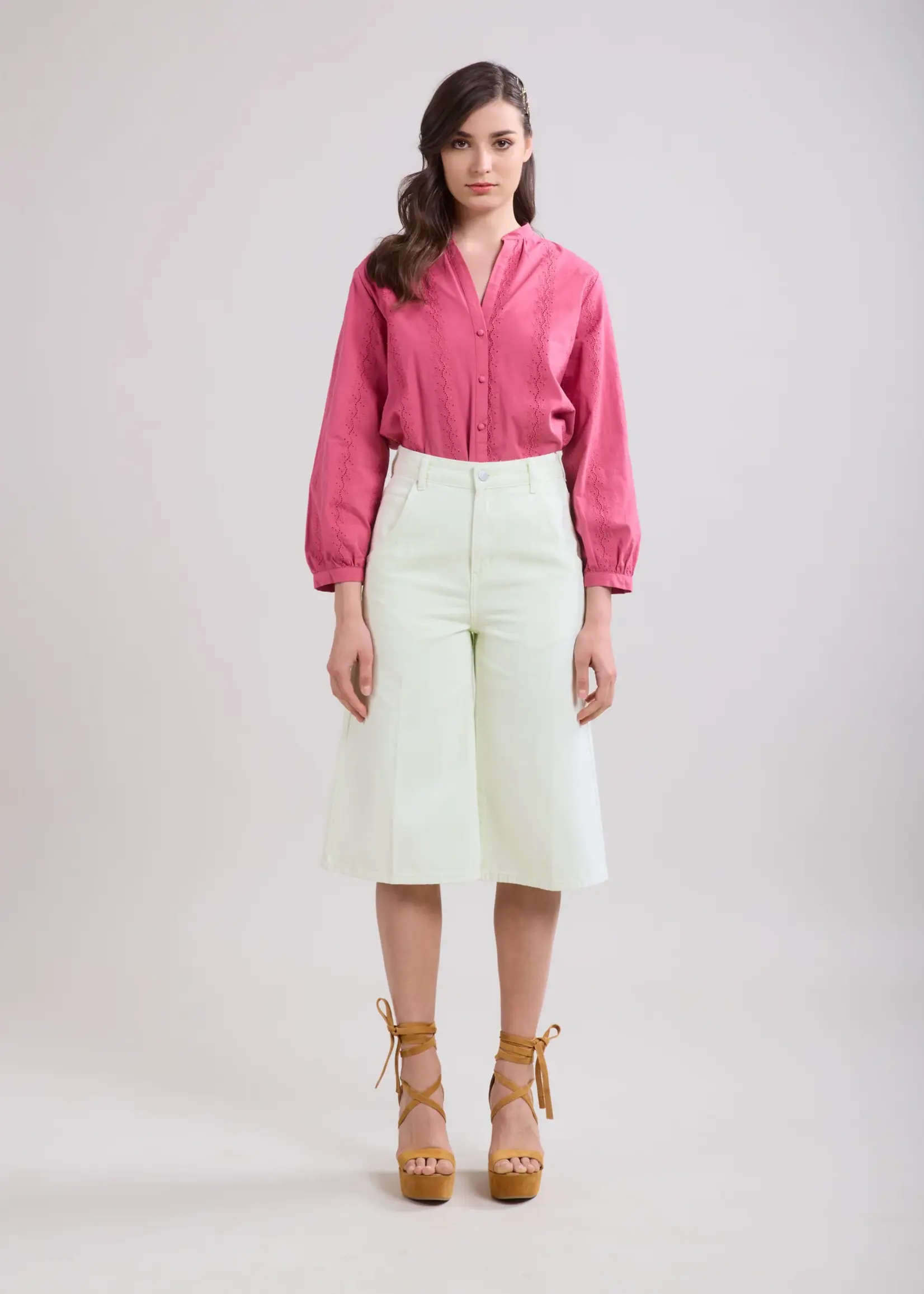 TOXIK3 TOXIK3 BERMUDA IN PASTEL DENIM - WIJDE PASVORM 100% KATOEN