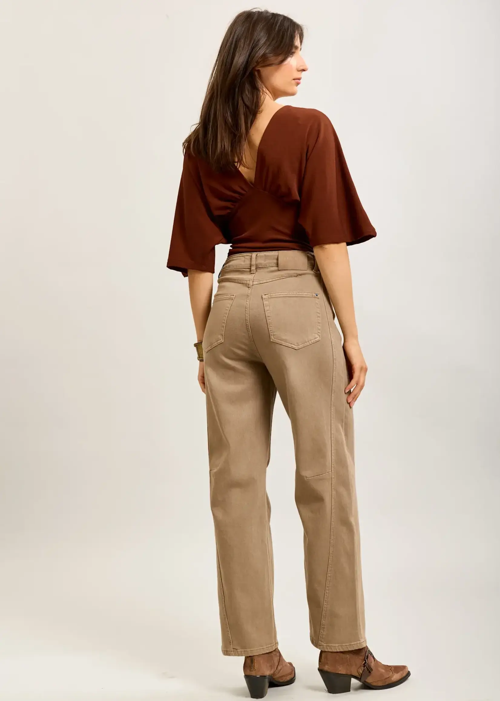 TOXIK3 TOXIK3 PANTALON JEAN BALLOON CROPPED DENIM STRETCH