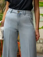 ORAIJE Jean Eleonorette Wide – Taille haute – Coton & Lyocell