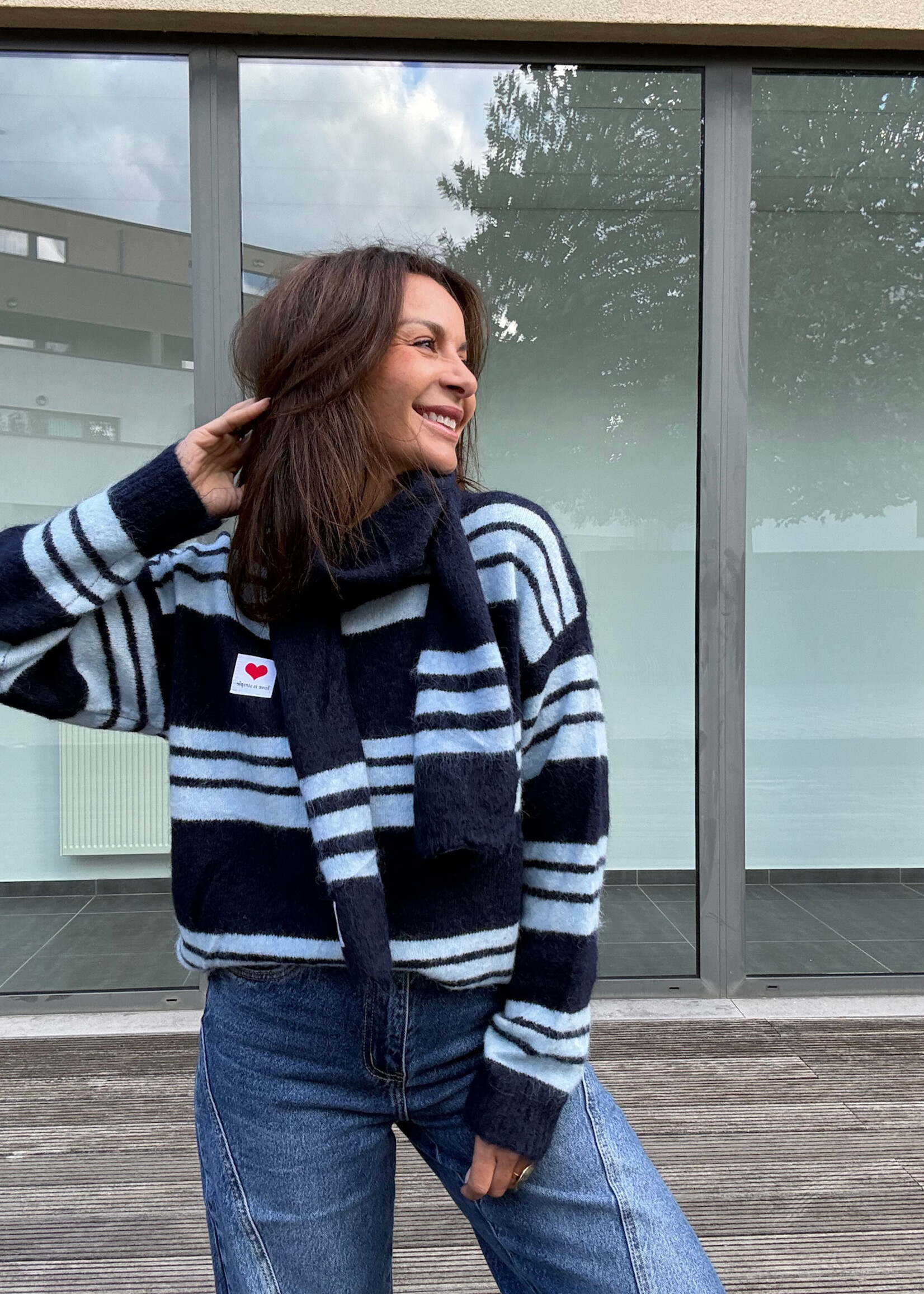 Ensemble pull + écharpe