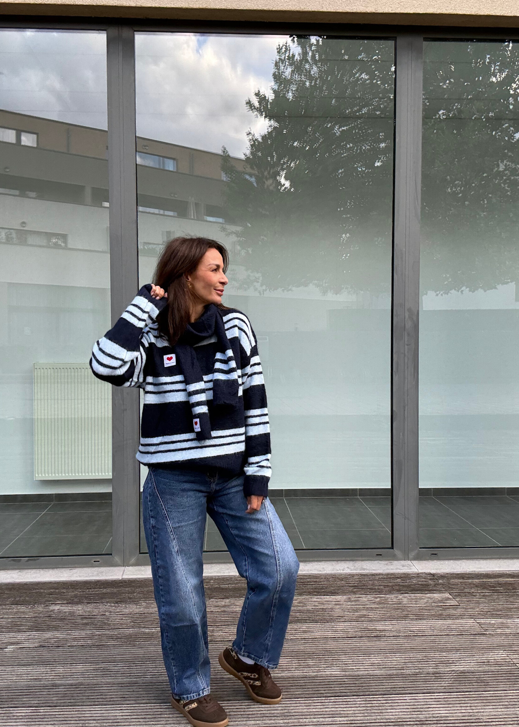 Ensemble pull + écharpe