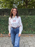 Blouse met takjesborduursel